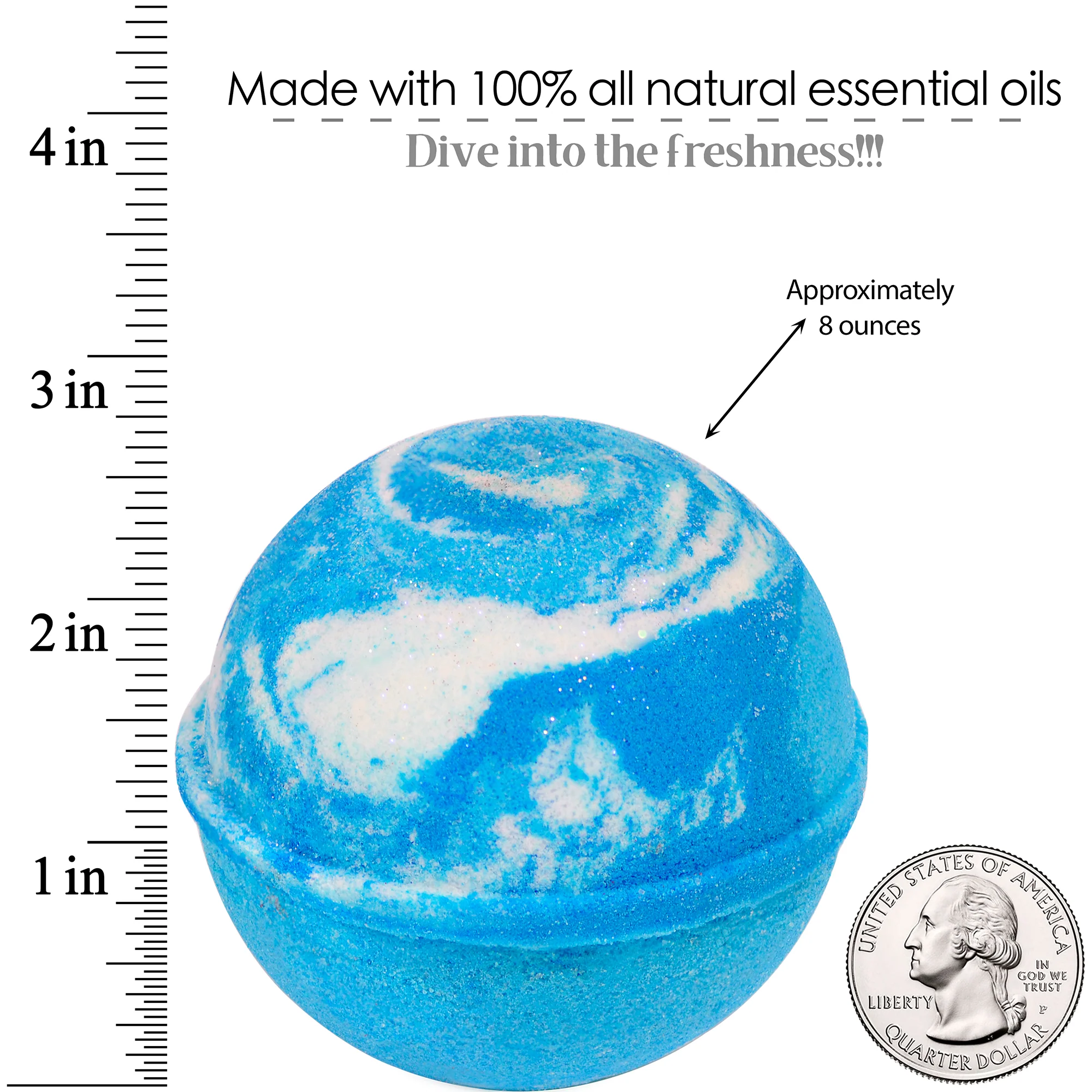 Body Candy NY Frozen Peppermint Snowflake Bath Bomb - Image 4