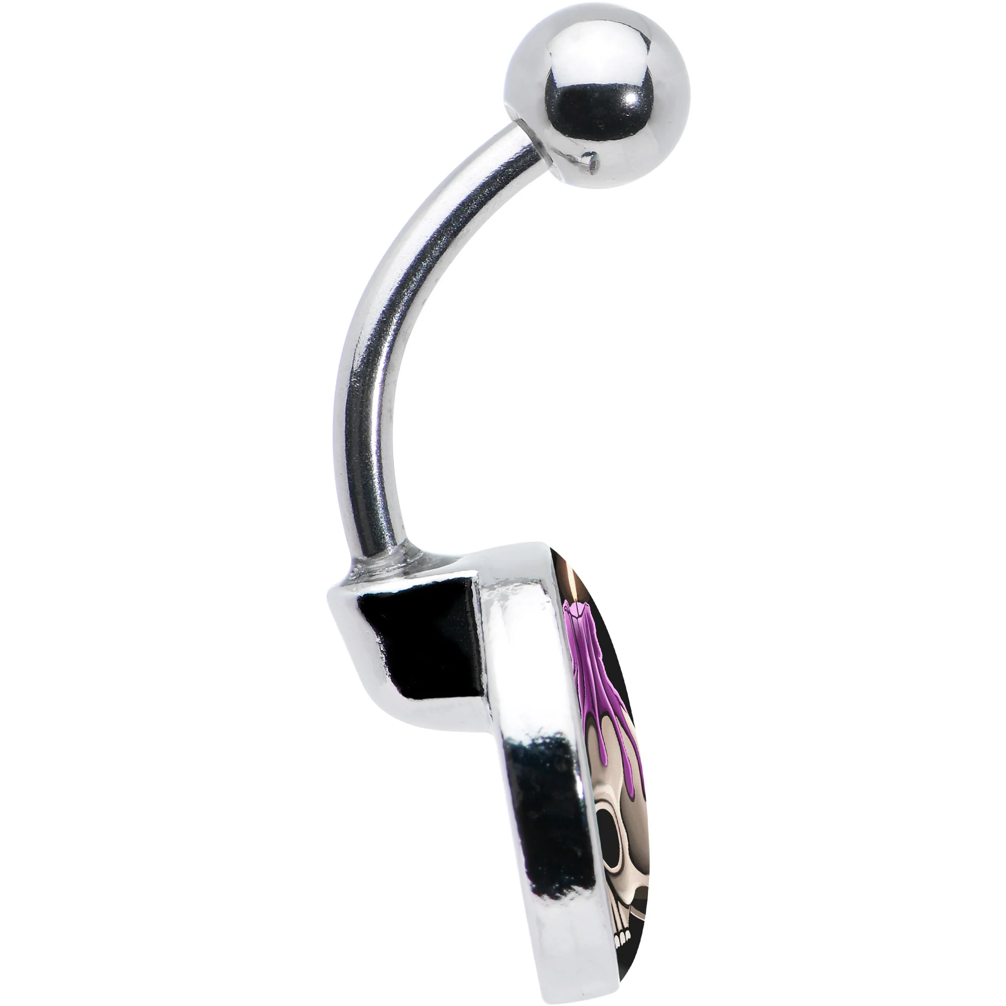 Burning Skull Candle Belly Ring by Onyx O - Image 4