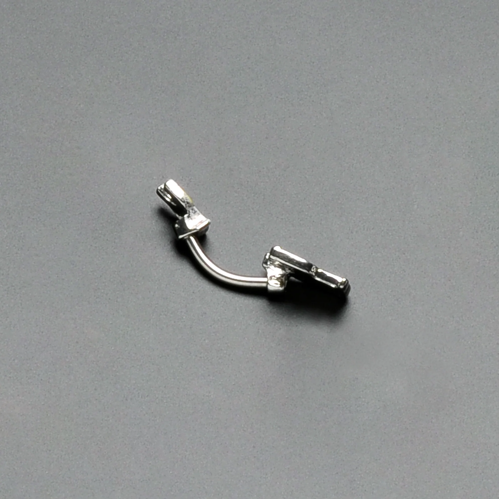 Champagne Bottle Flute Yellow Holiday Double Mount Belly Ring - Image 7