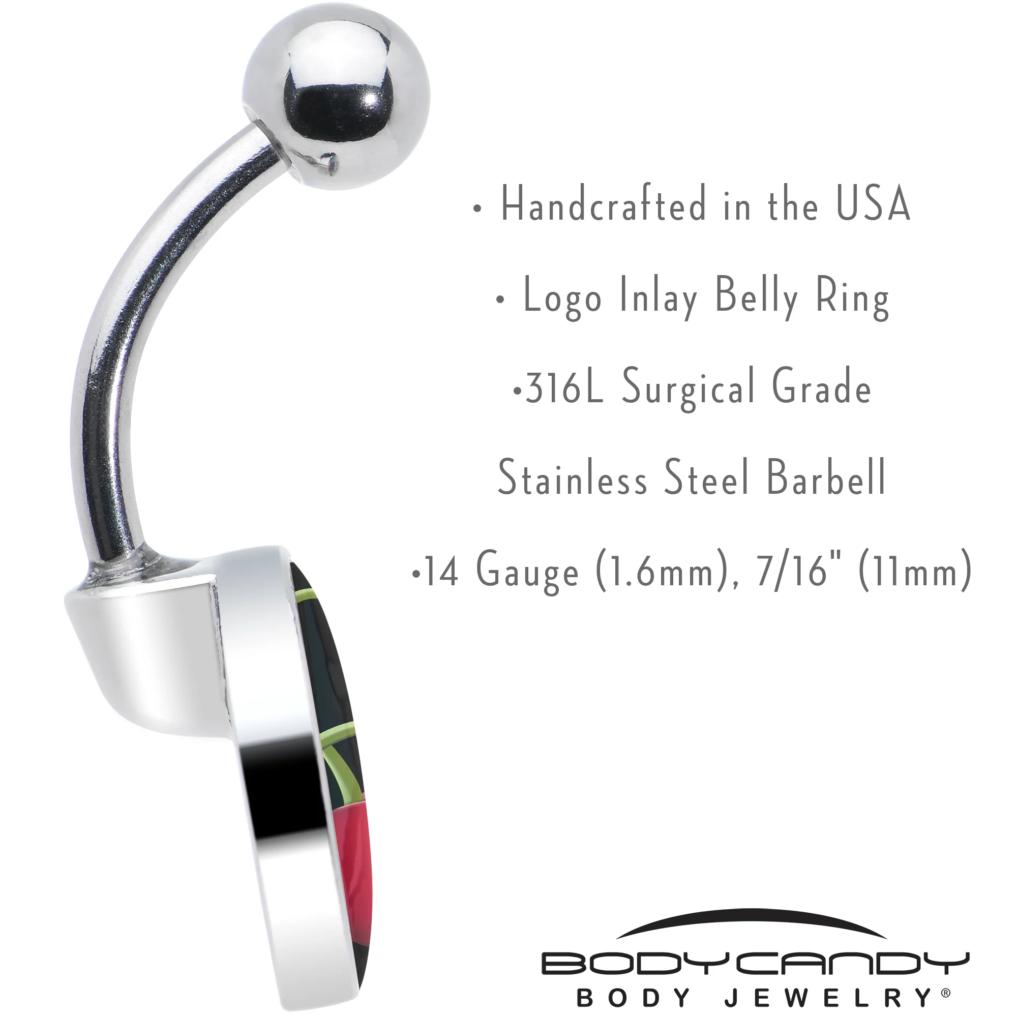 Cherry Heart Belly Ring by Onyx O - Image 7