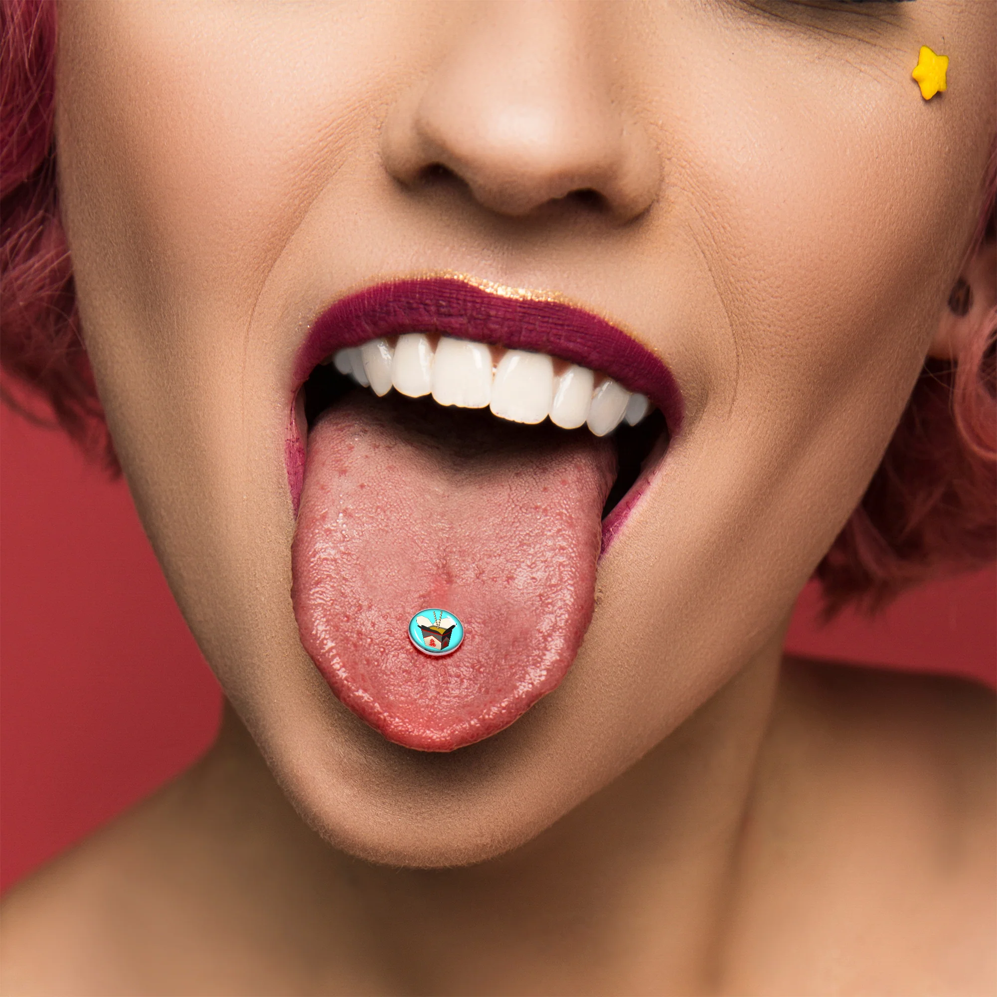Chinese Take Out Barbell Tongue Ring by Onyx O - Image 6