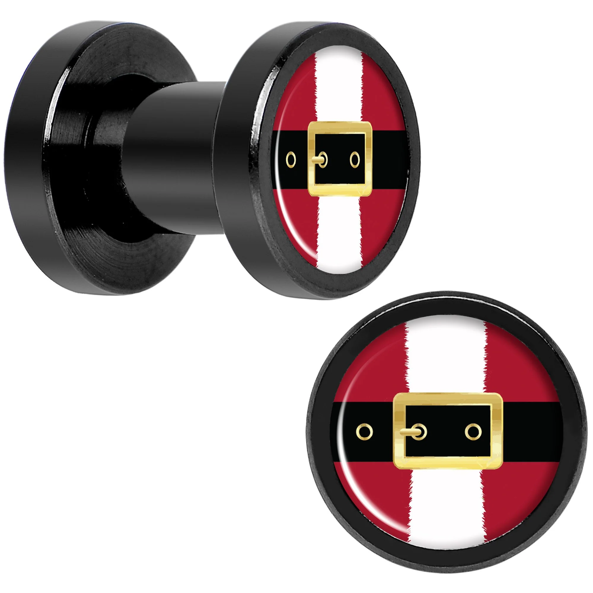 Christmas Santa Suit Black Screw Fit Plug Set Sizes 5mm to 20mm - Image 2
