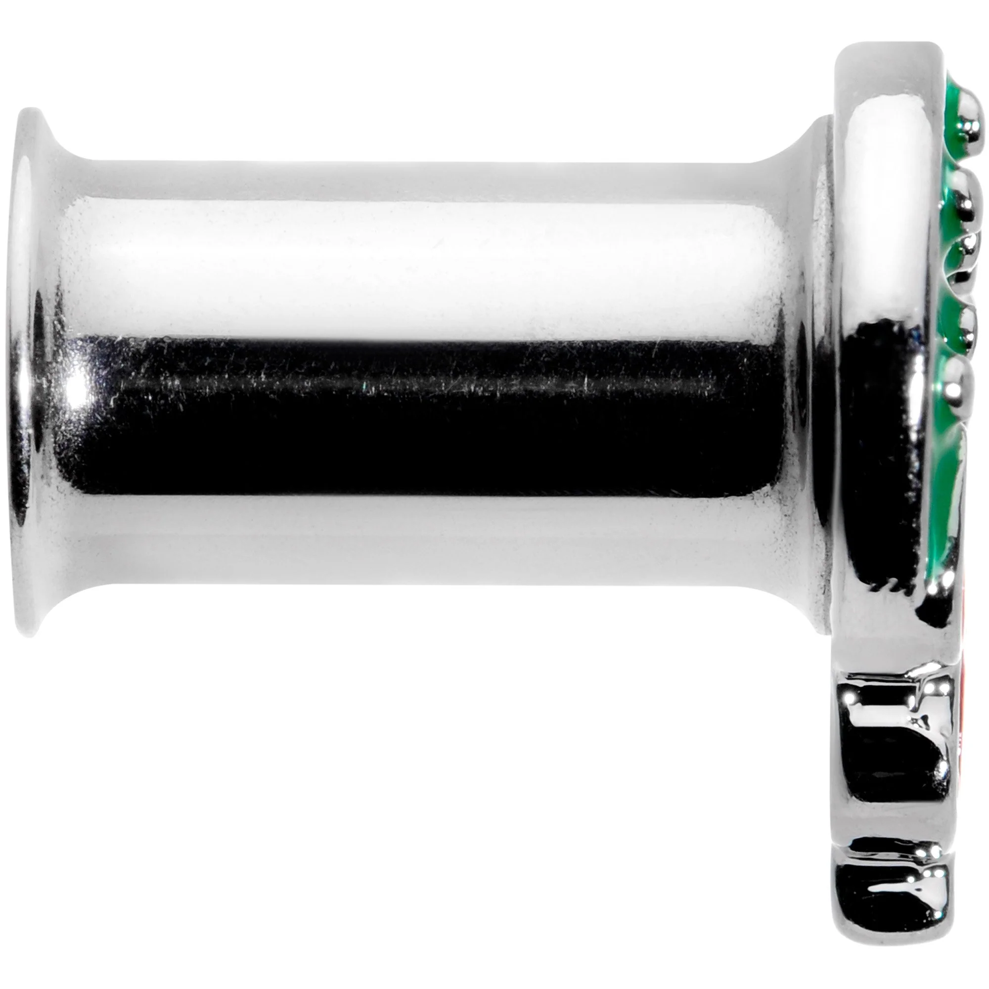 Christmas Wreath Double Flare Tunnel Plug Set 2G to 1 Inch - Image 4