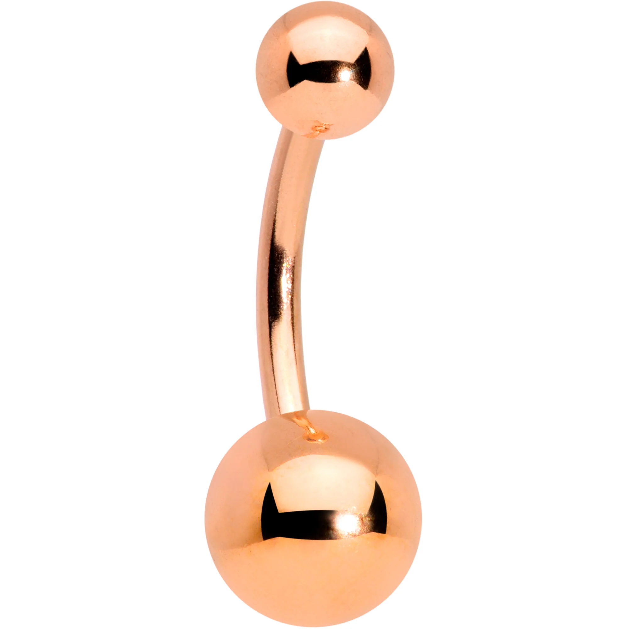 Clear CZ Gem Rose Gold Tone Elegance Belly Ring Set of 3 - Image 2