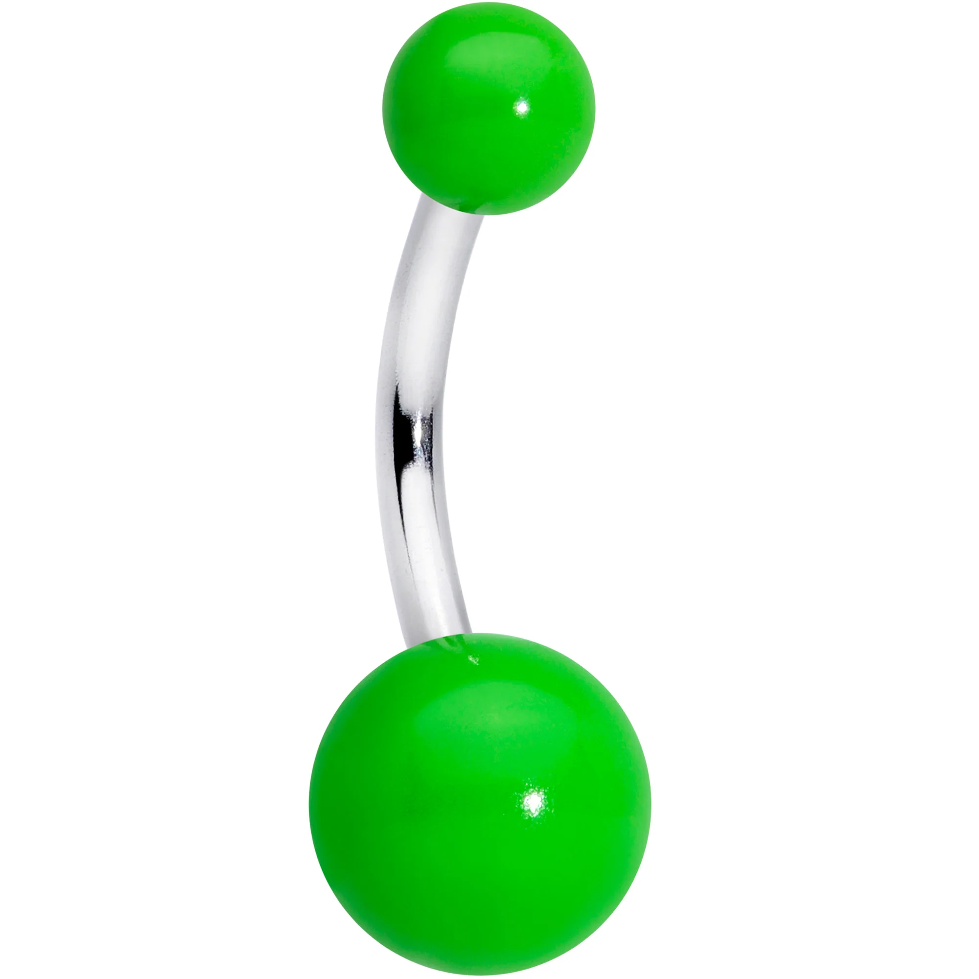Clear Gem Green Leprechaun Saint Patricks Day Belly Ring Set of 2 - Image 2