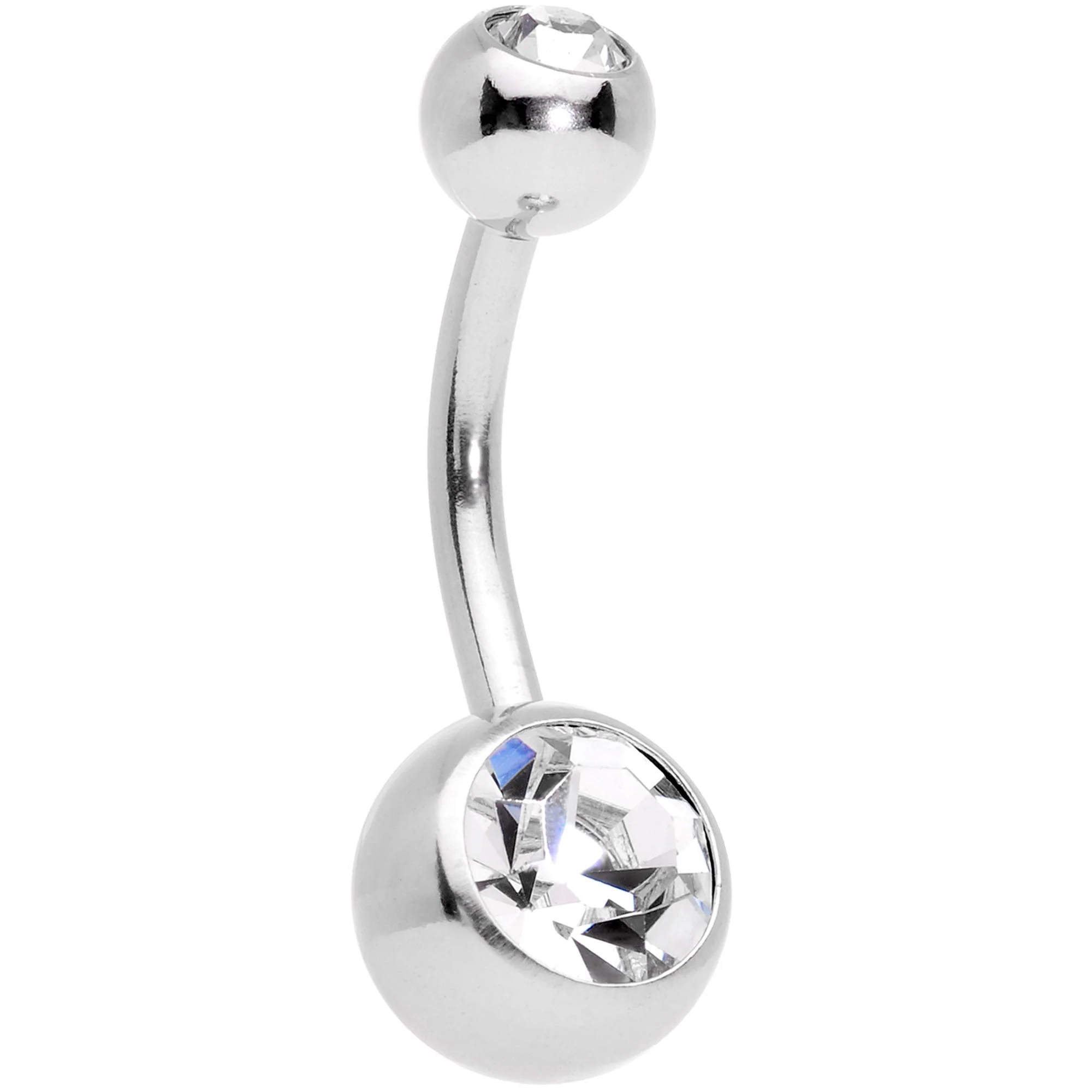 Clear Gem Red Holiday Cupcake Belly Ring Set of 4 - Image 3