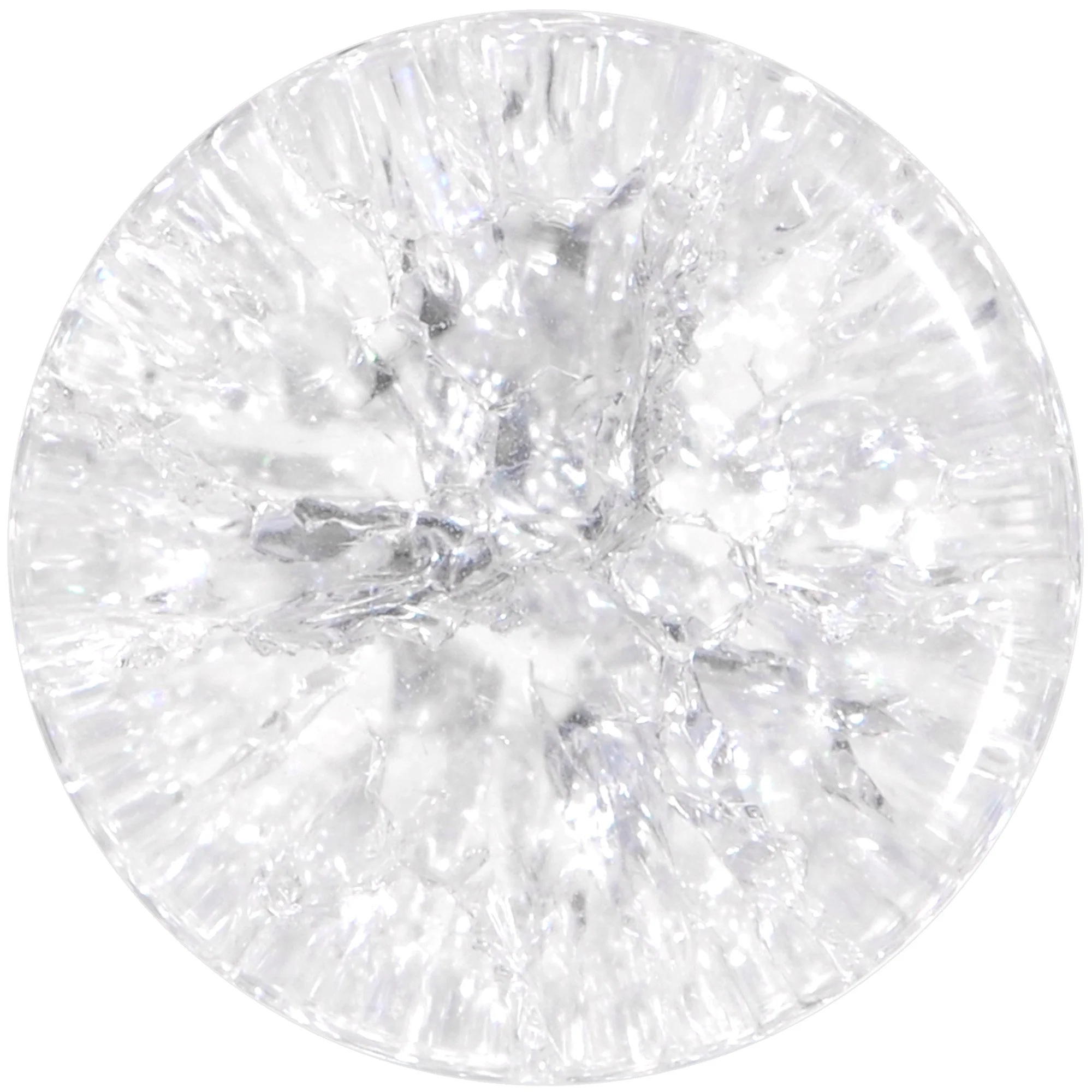 Clear Shattered Glass Saddle Plug Set 6mm to 16mm - Image 3