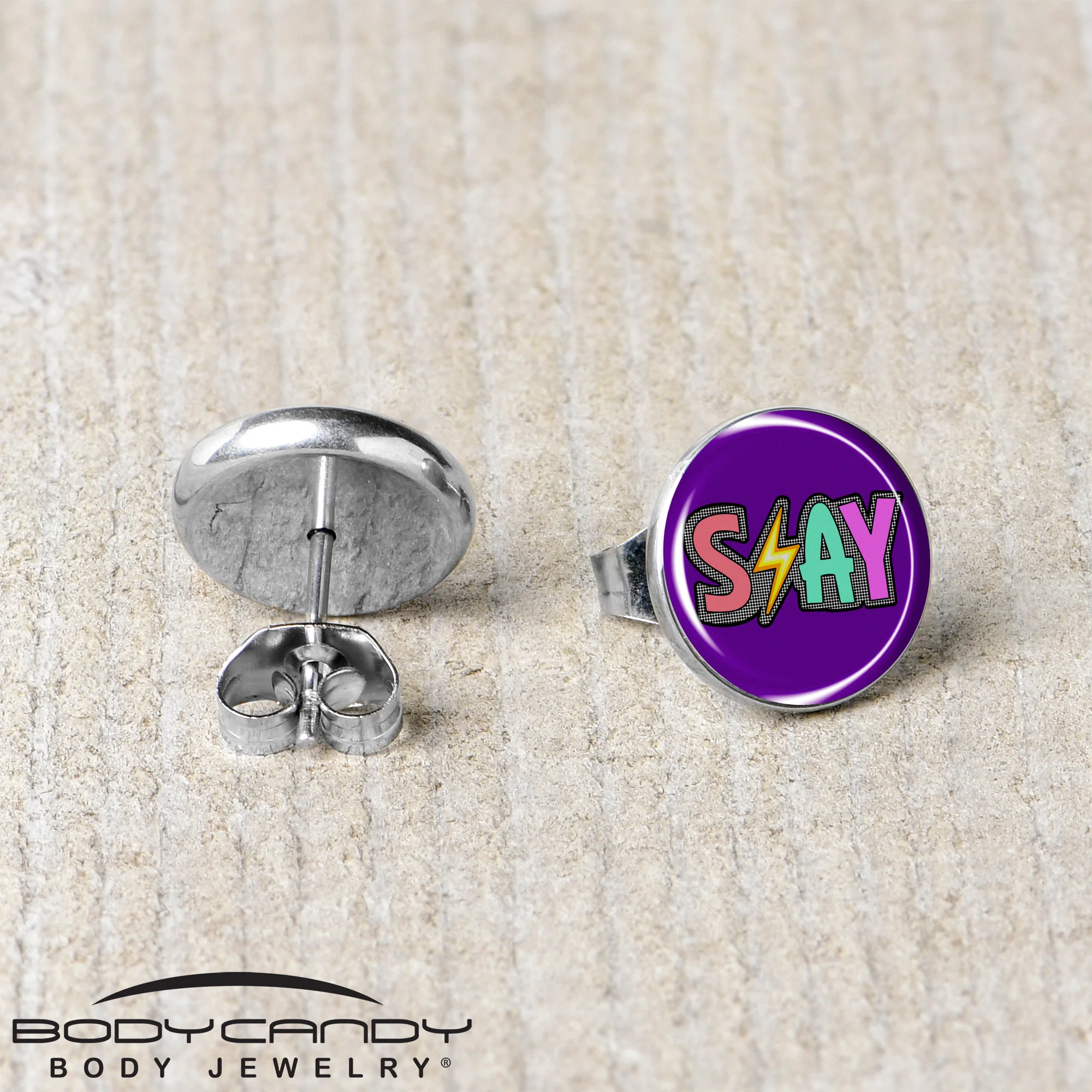 Colorful Lighting SLAY Stud Earrings by Onyx O - Image 5