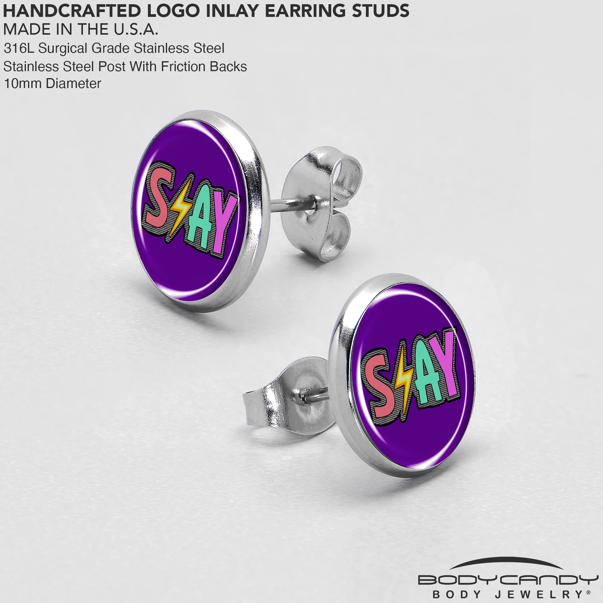 Colorful Lighting SLAY Stud Earrings by Onyx O - Image 7