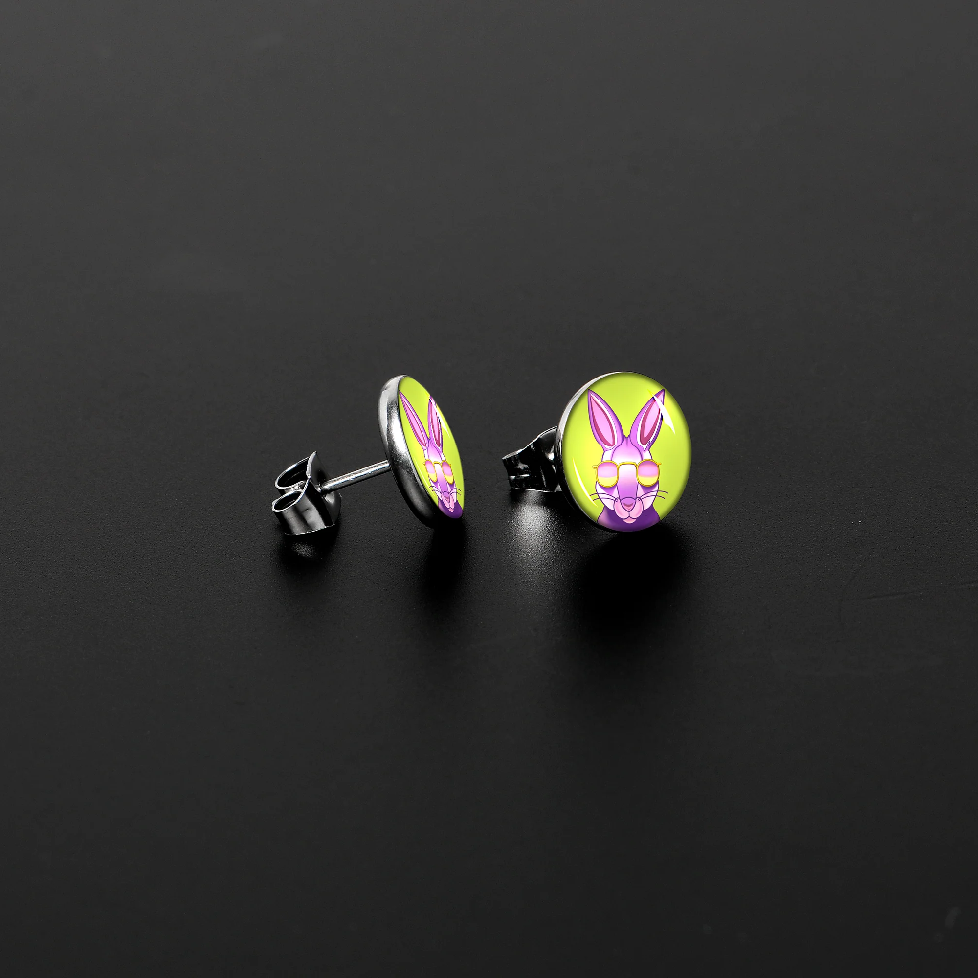 Cool Shades Bunny Stud Earrings by Onyx O - Image 3