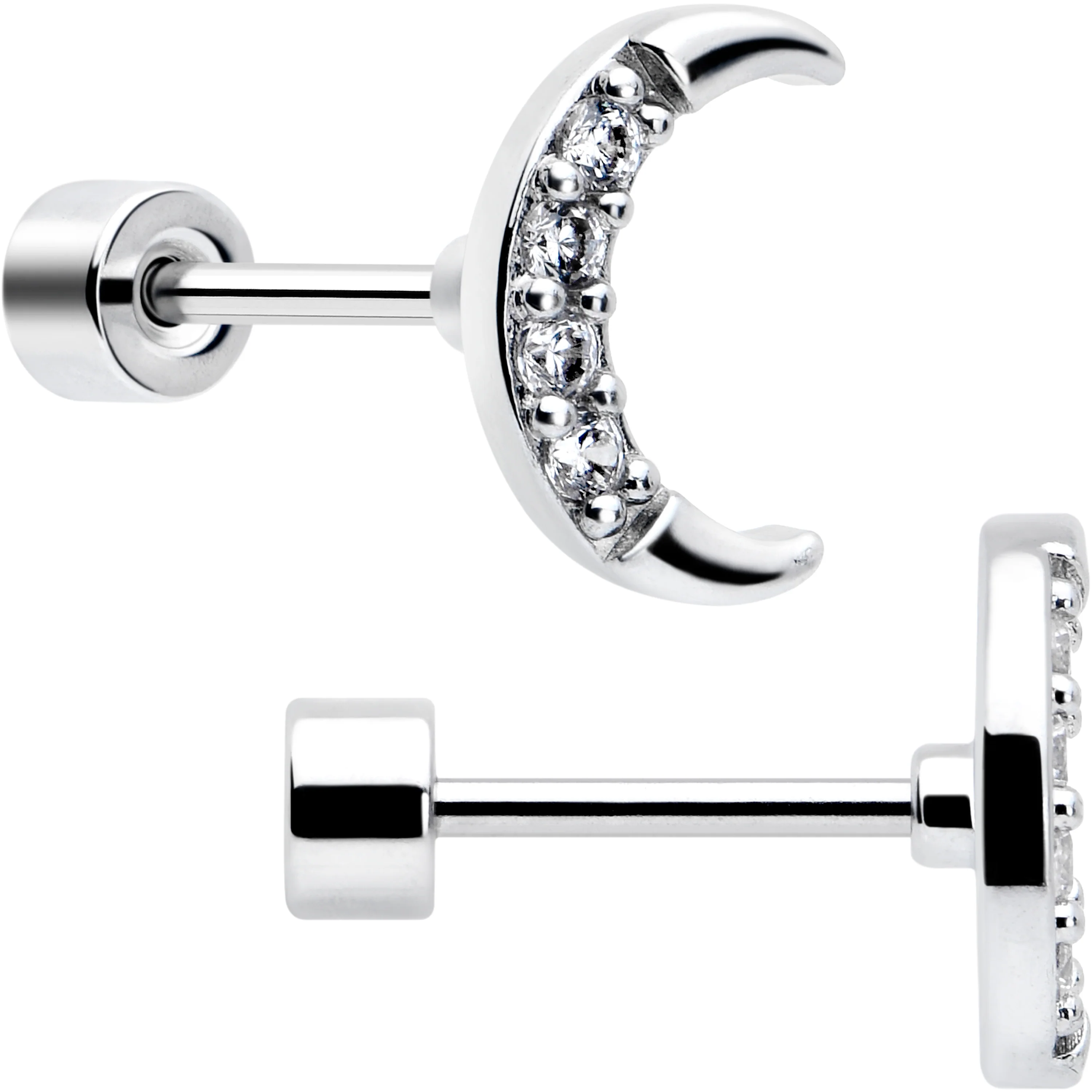 CZ Celetial Butterfly Flat Back Stud Earrings - 3 Pairs - Image 4