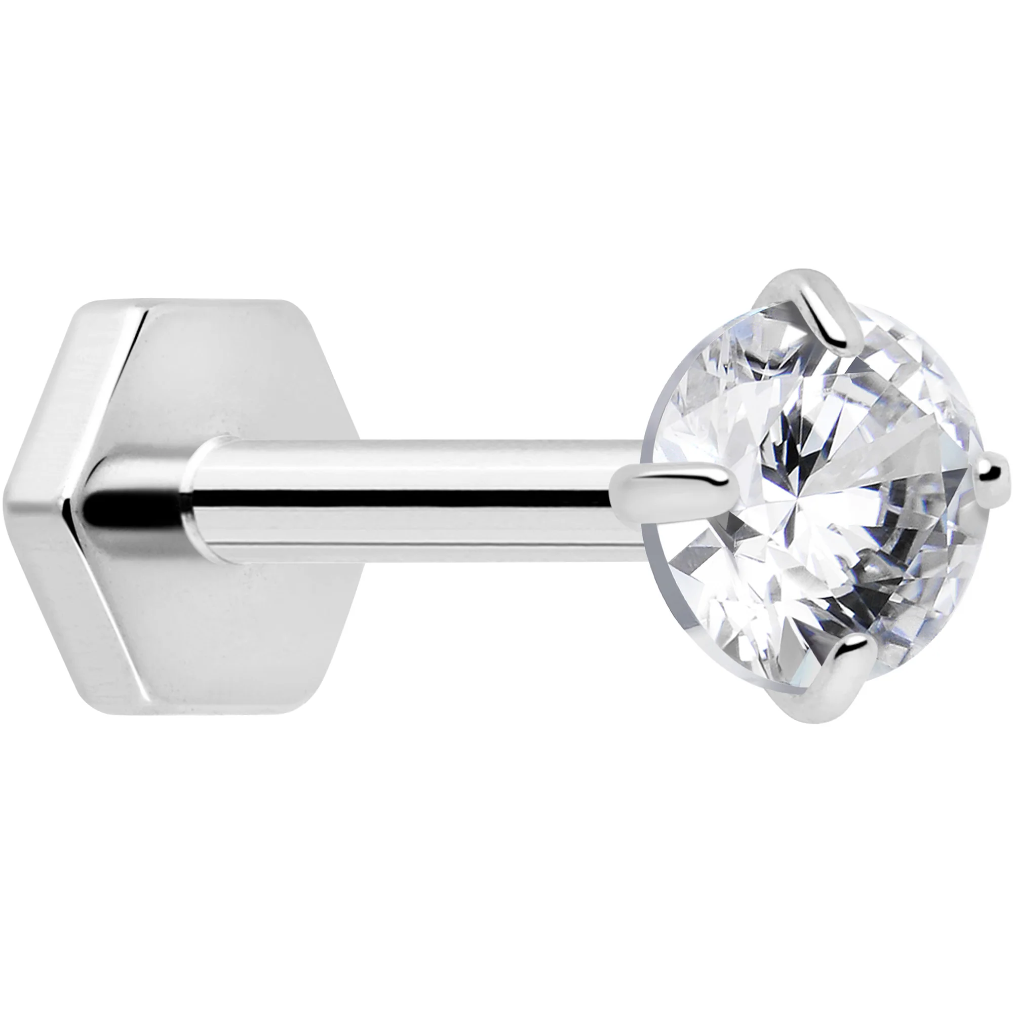 18G 5/16 CZ Implant Grade Titanium Reversible Threadless Flatback - Image 12