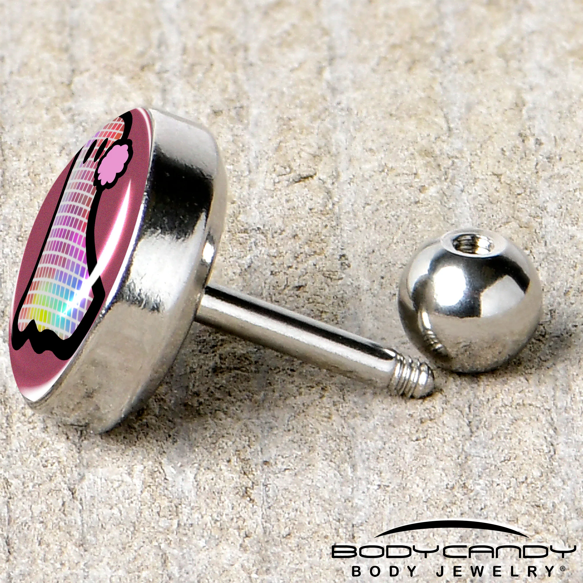 16G 1/4 Disco Spirit Ghost Tragus Cartilage Earring by Onyx O - Image 5