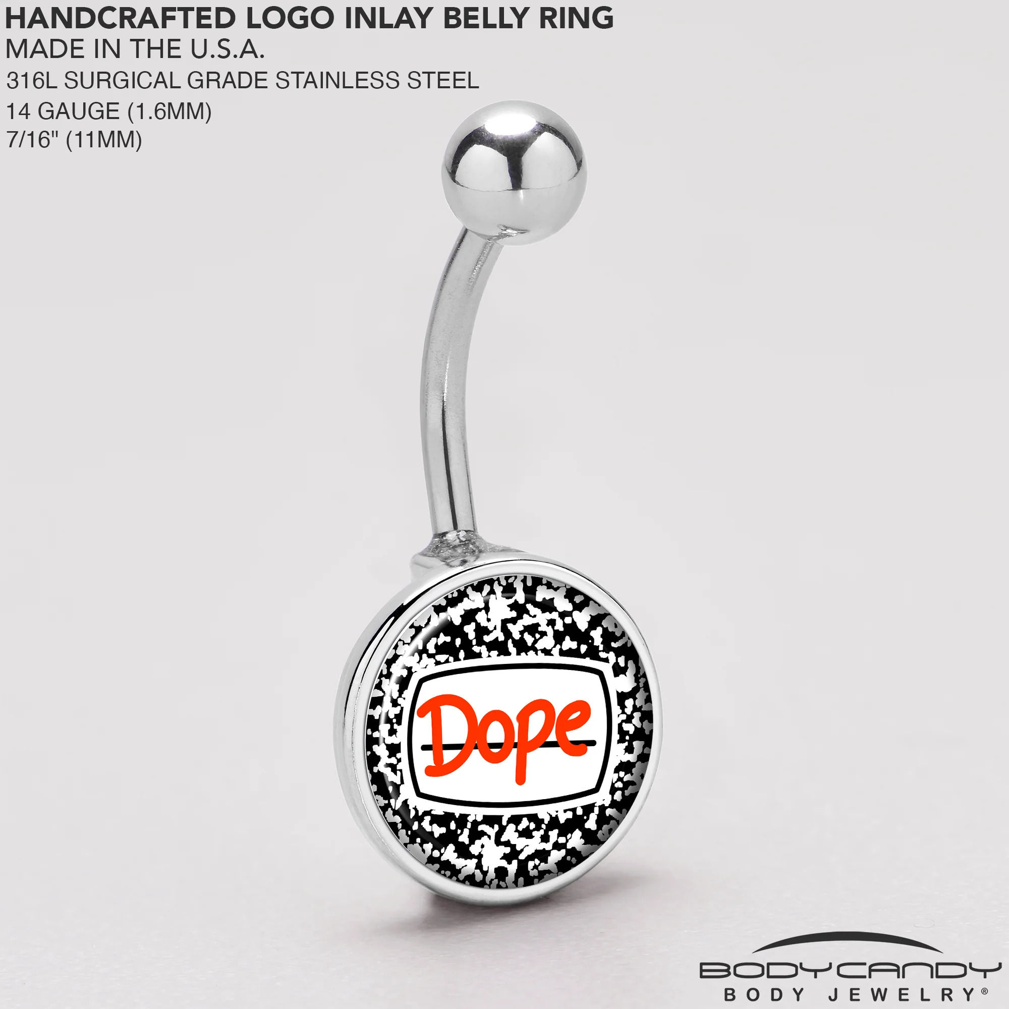 Dope Composition Notebook Belly Ring by Onyx O - Image 5