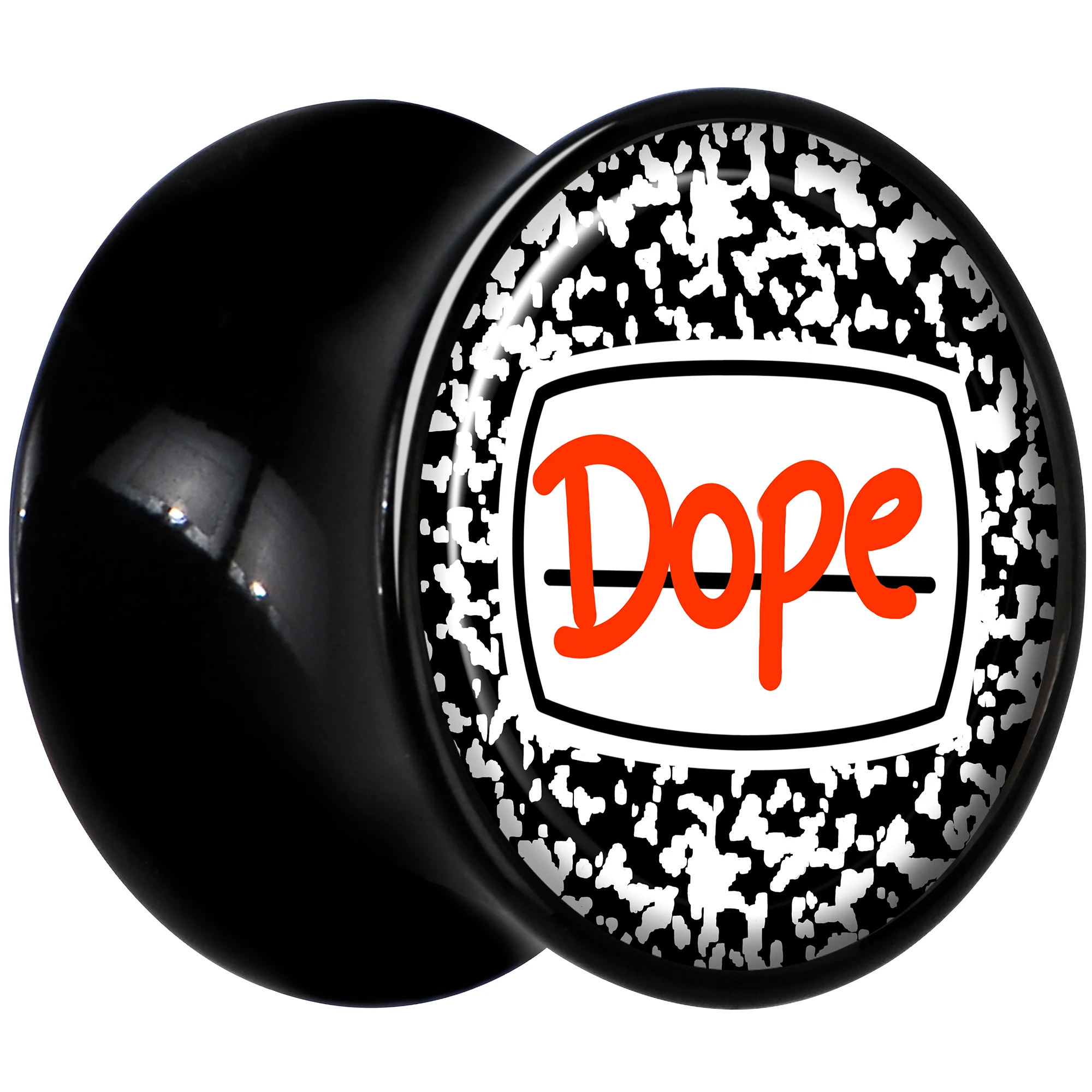 0G Dope Composition Notebook Black Acrylic Saddle Plug Set by Onyx O - Image 3