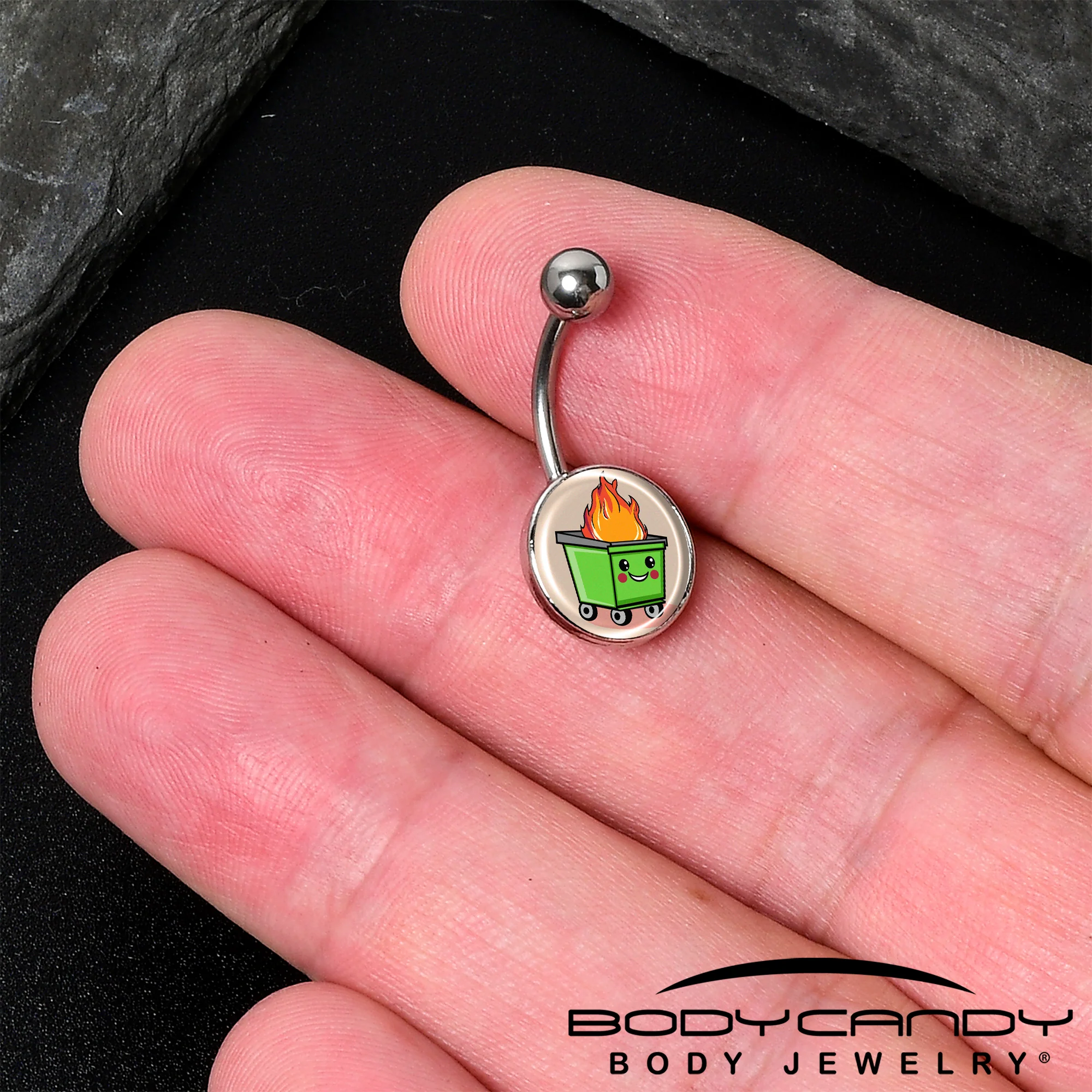 Dumpster Fire Belly Ring by Onyx O - Image 2