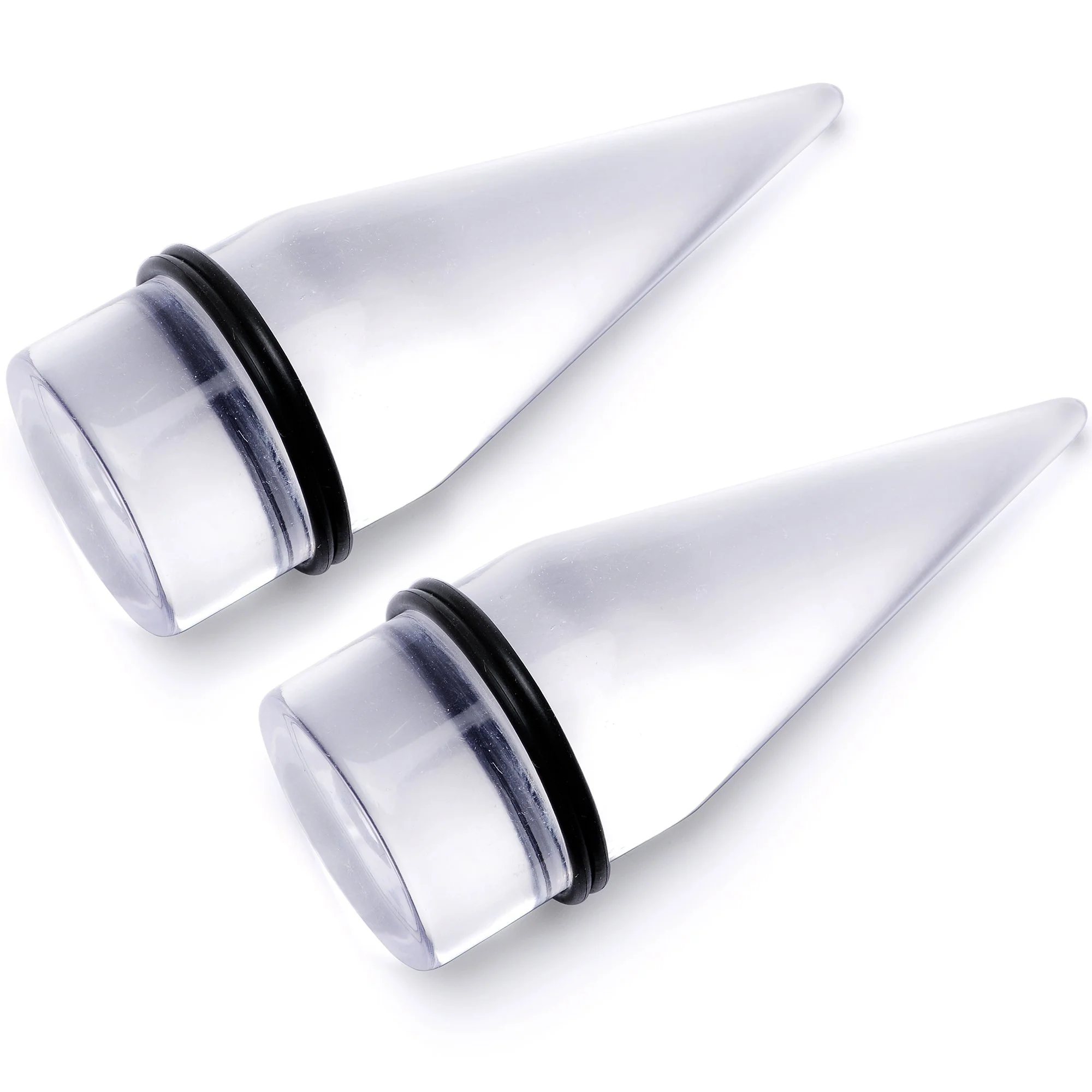 Freaky Fun Lightweight Clear Acrylic Straight Taper Set 2mm to 1 Inch - Image 10