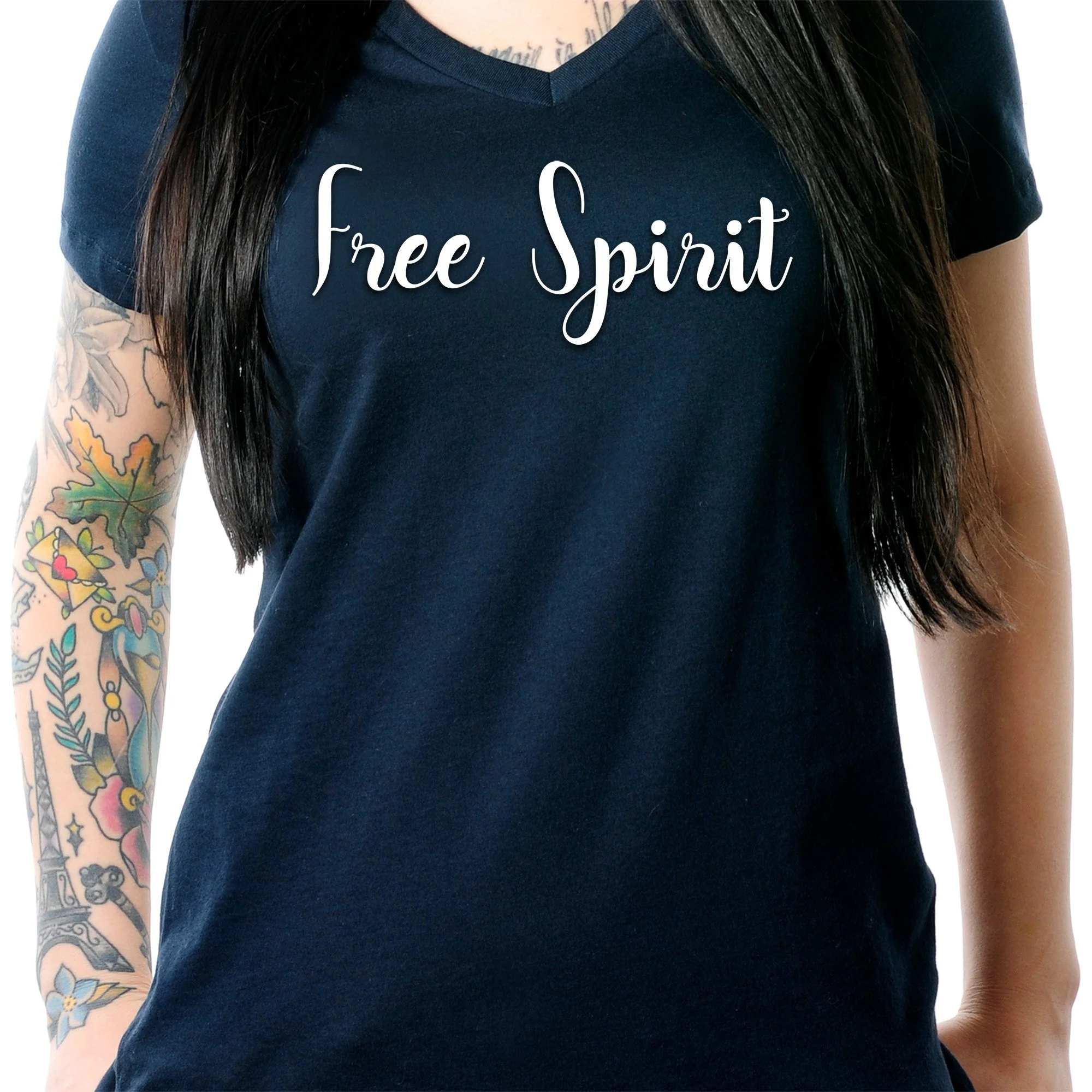 Free Spirit Tapered V-Neck Tee Shirt - Image 5