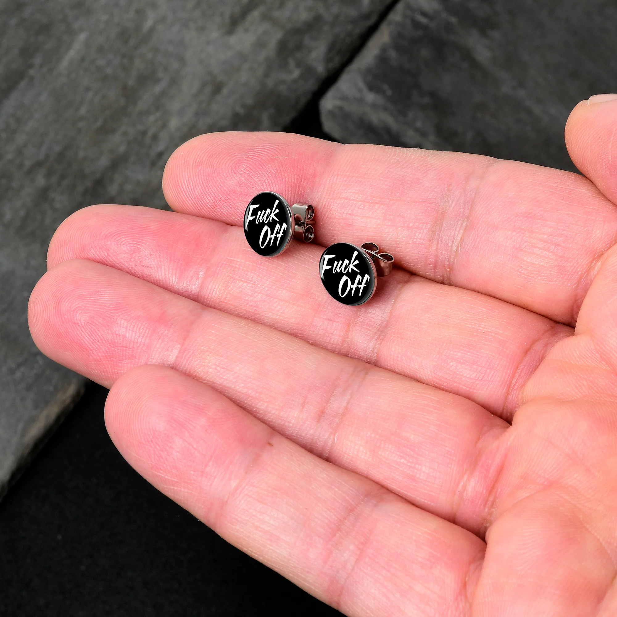 F*ck Off Stud Earrings - Image 2