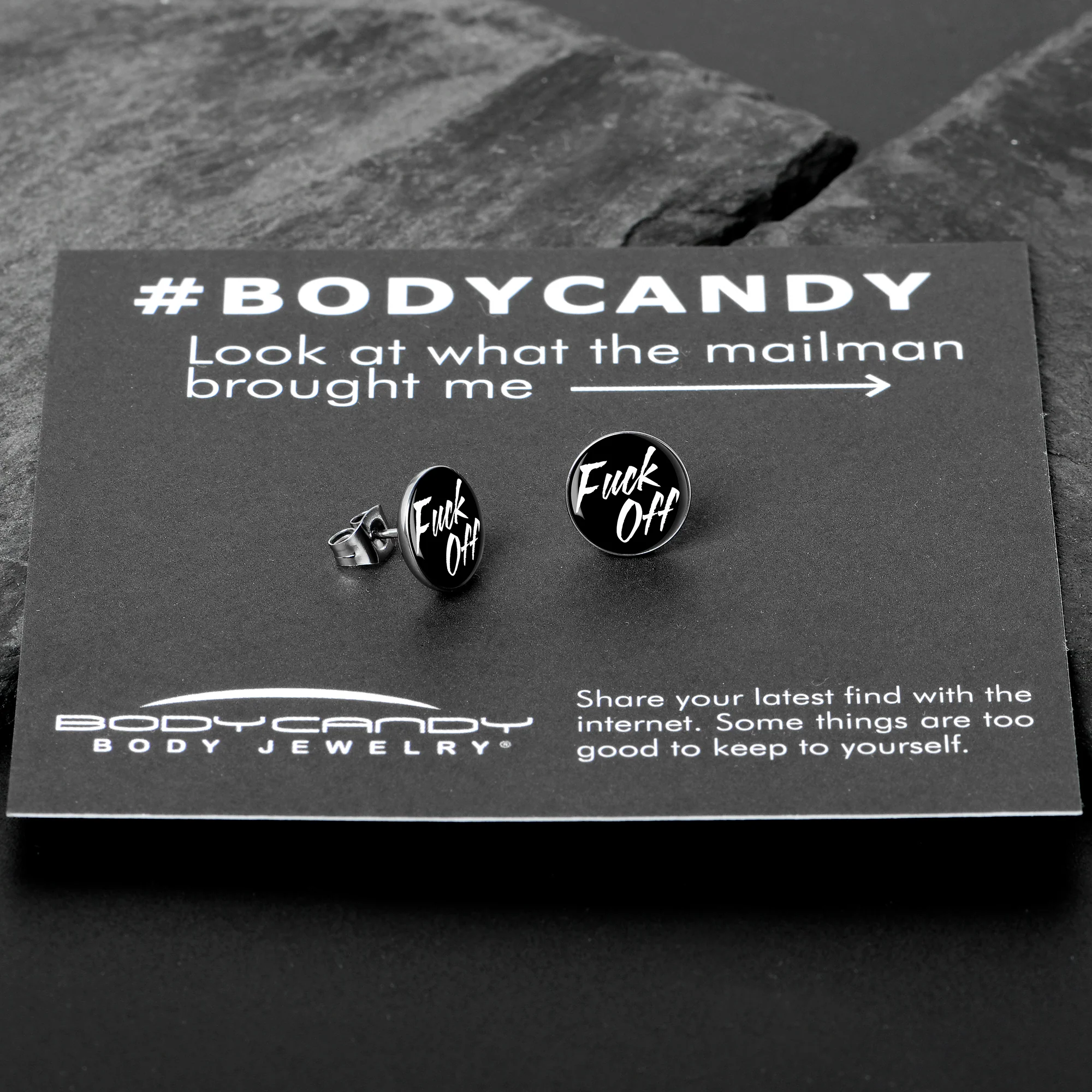 F*ck Off Stud Earrings - Image 7