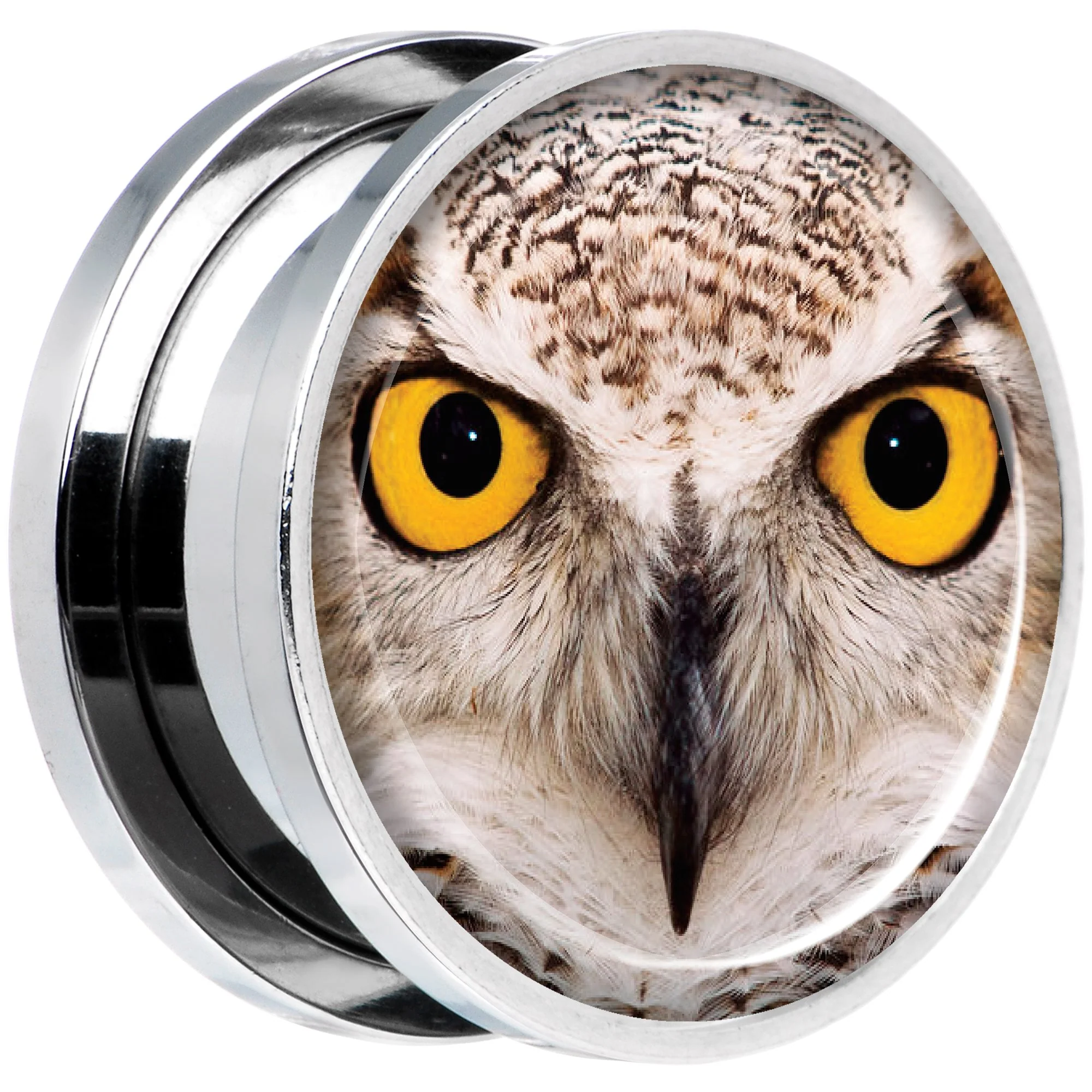 Full Color Owl Steel Screw Fit Plug Set 18mm - Image 2
