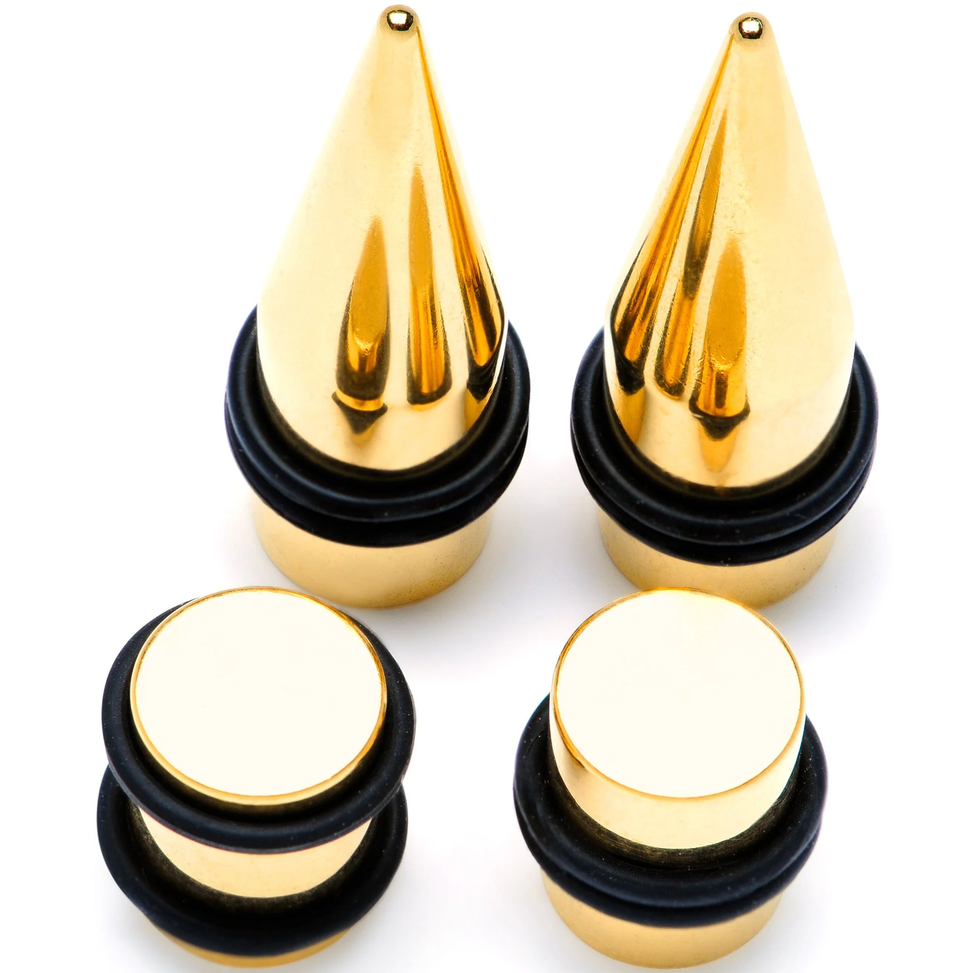 Gold Tone PVD Straight Plug and Taper Set Sizes 5mm to 10mm - Image 5