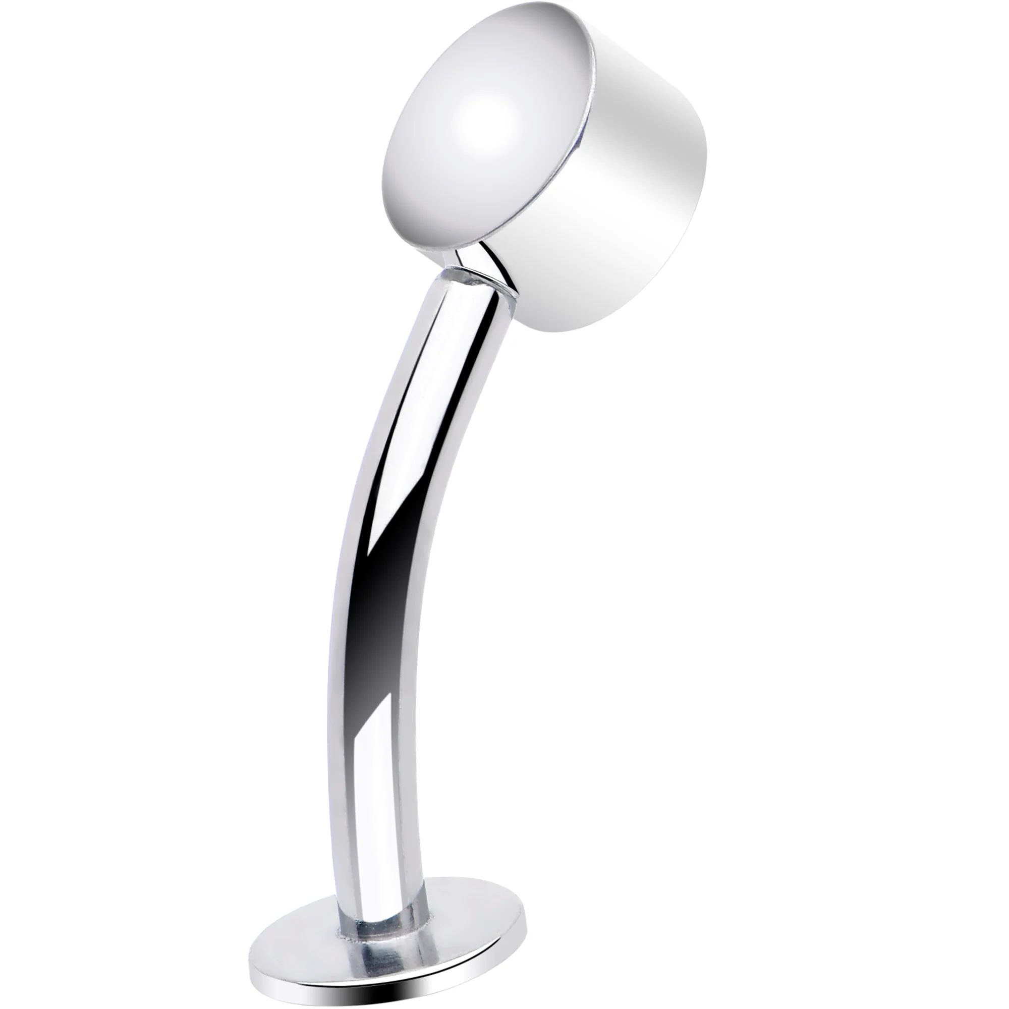 Bezel Gem Titanium Threadless Floating Belly Ring - Image 2