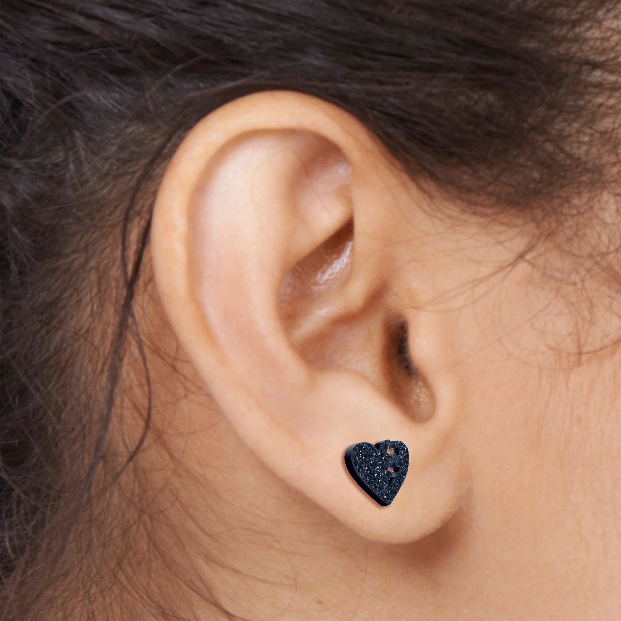 Glitter Heartbreaker Broken Heart Stud Earrings - Image 7