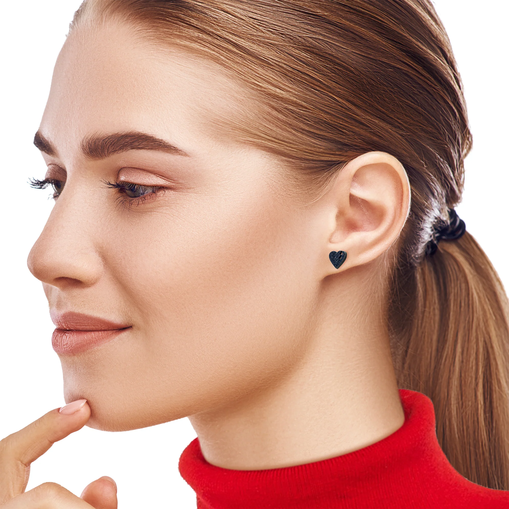 Glitter Heartbreaker Broken Heart Stud Earrings - Image 9