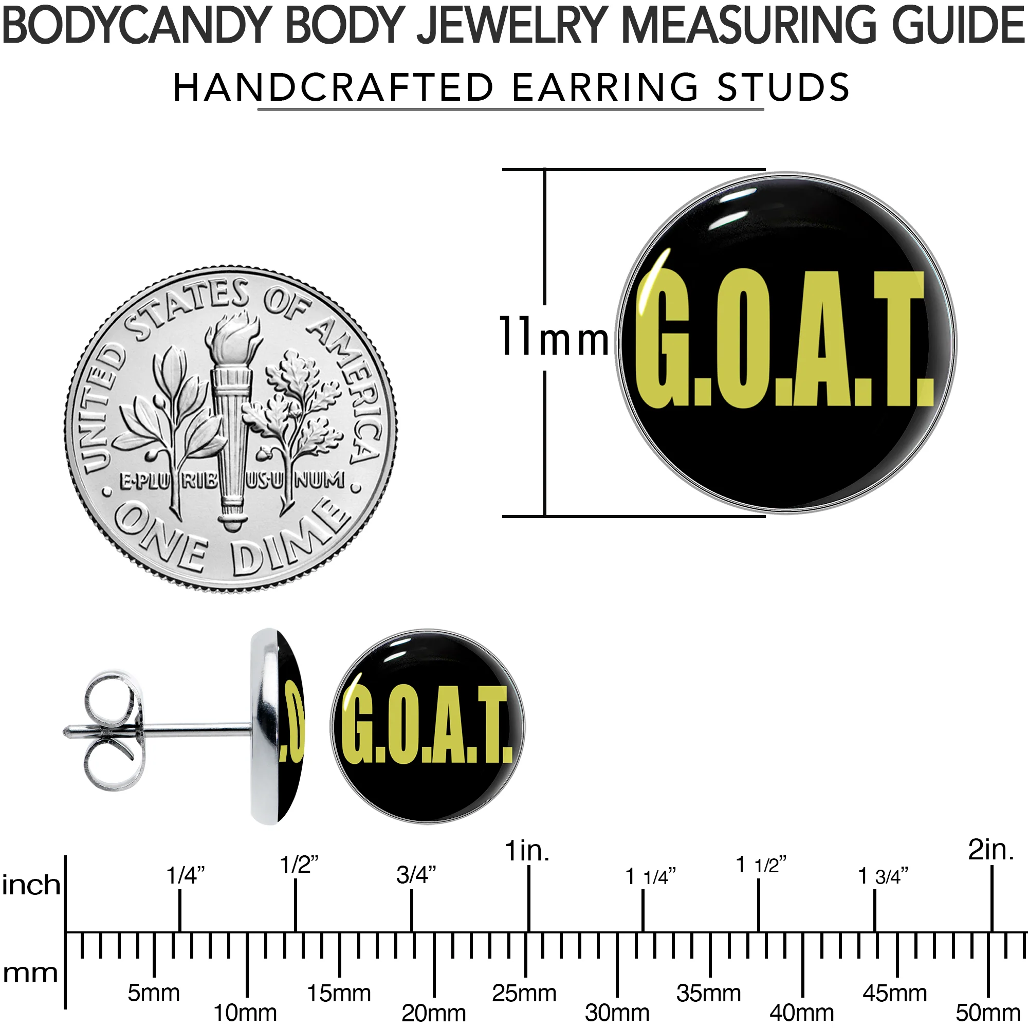 G.O.A.T. Stud Earrings by Onyx O - Image 6