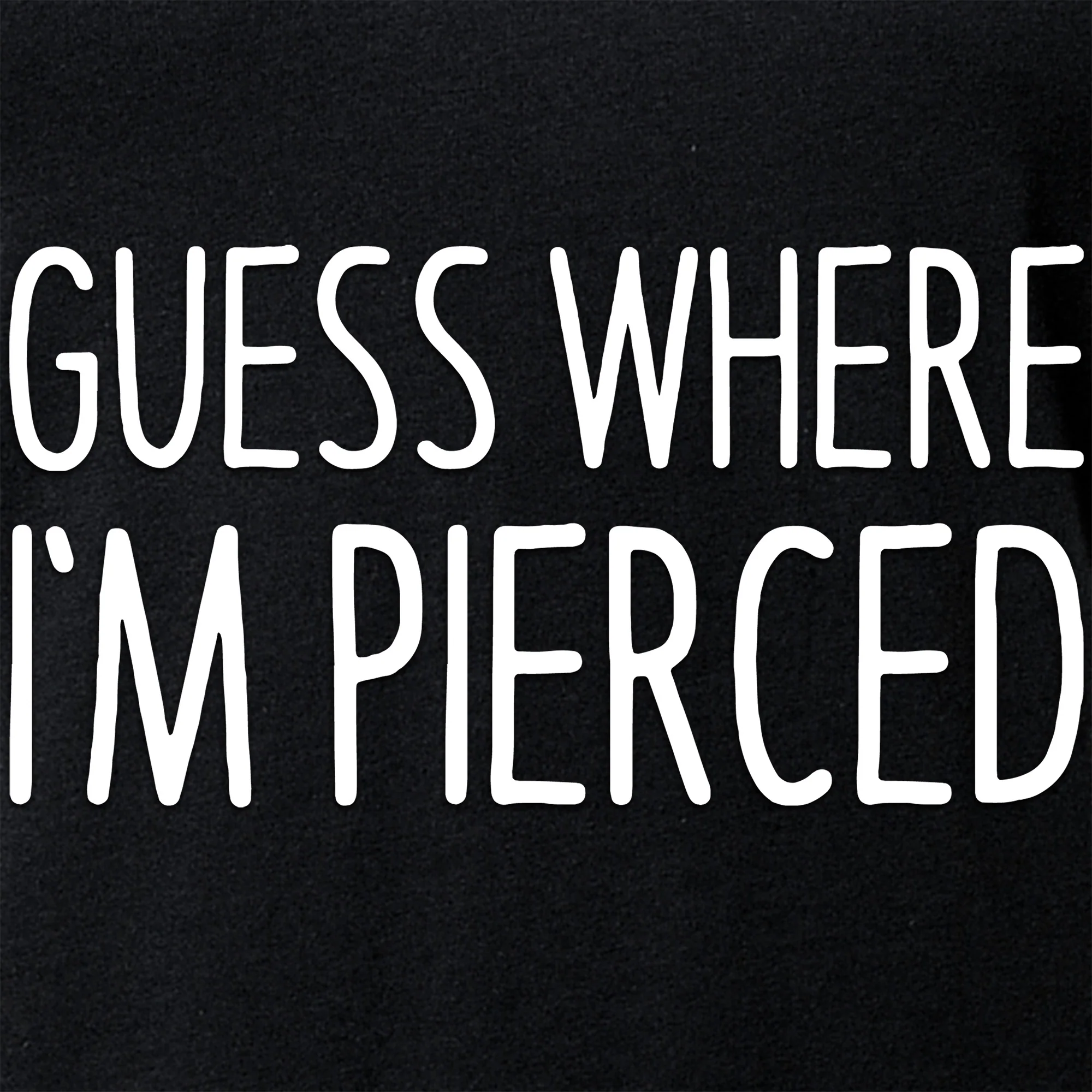 Guess Where I'm Pierced Black Tapered V-Neck Tee Shirt - Image 4