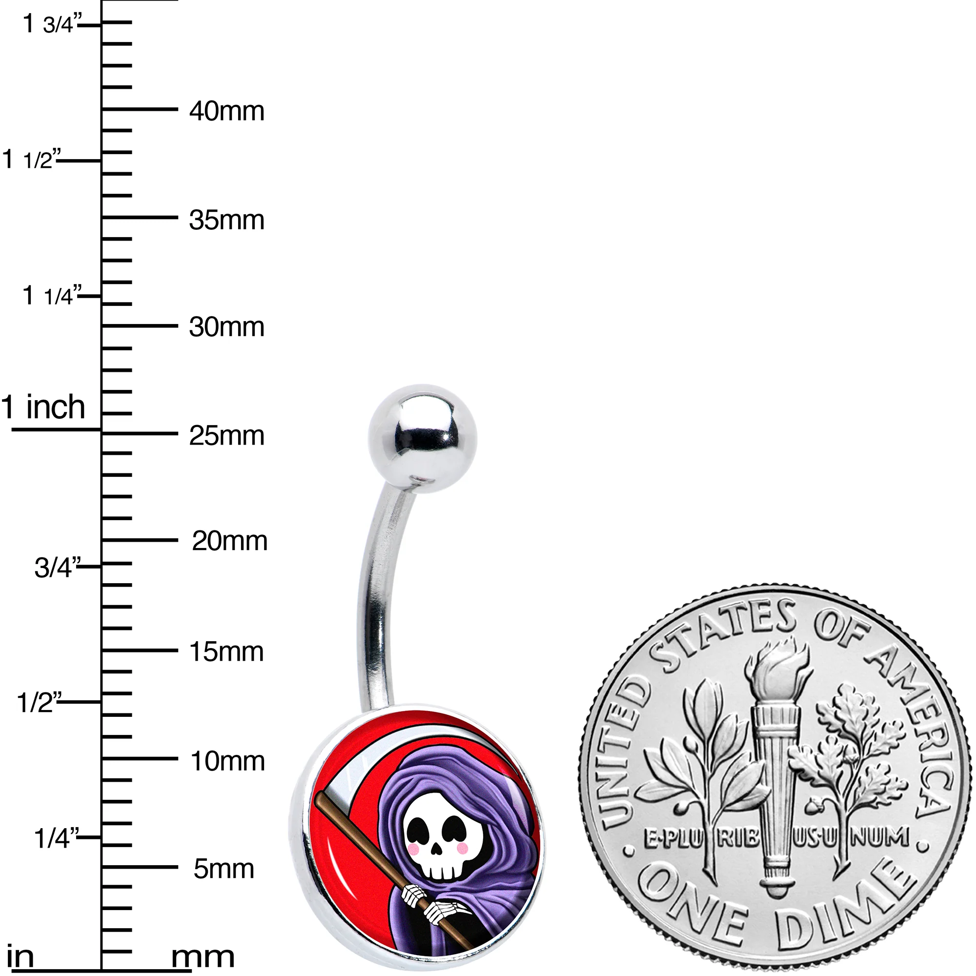 Grim Reaper Belly Ring by Onyx O - Image 6
