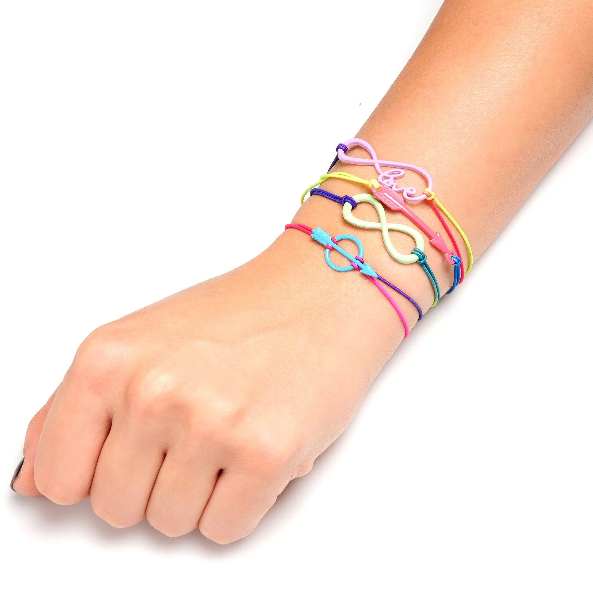 Handcrafted Multi Color Infinity Arrow Love Stretchy Bracelet 4 Pack Set - Image 7