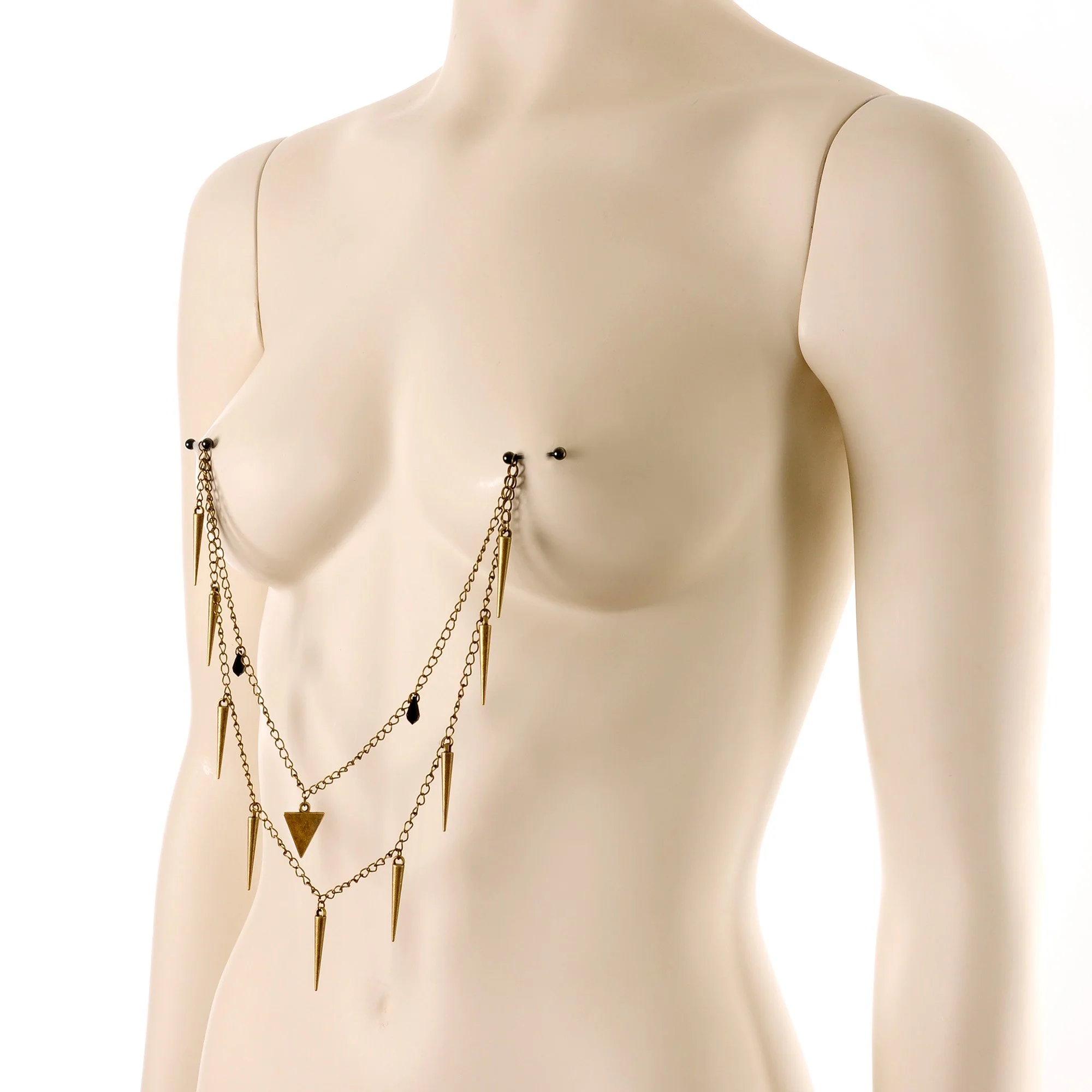 Handcrafted Warrior Drop Nipple Chain Created with Crystal - Image 3
