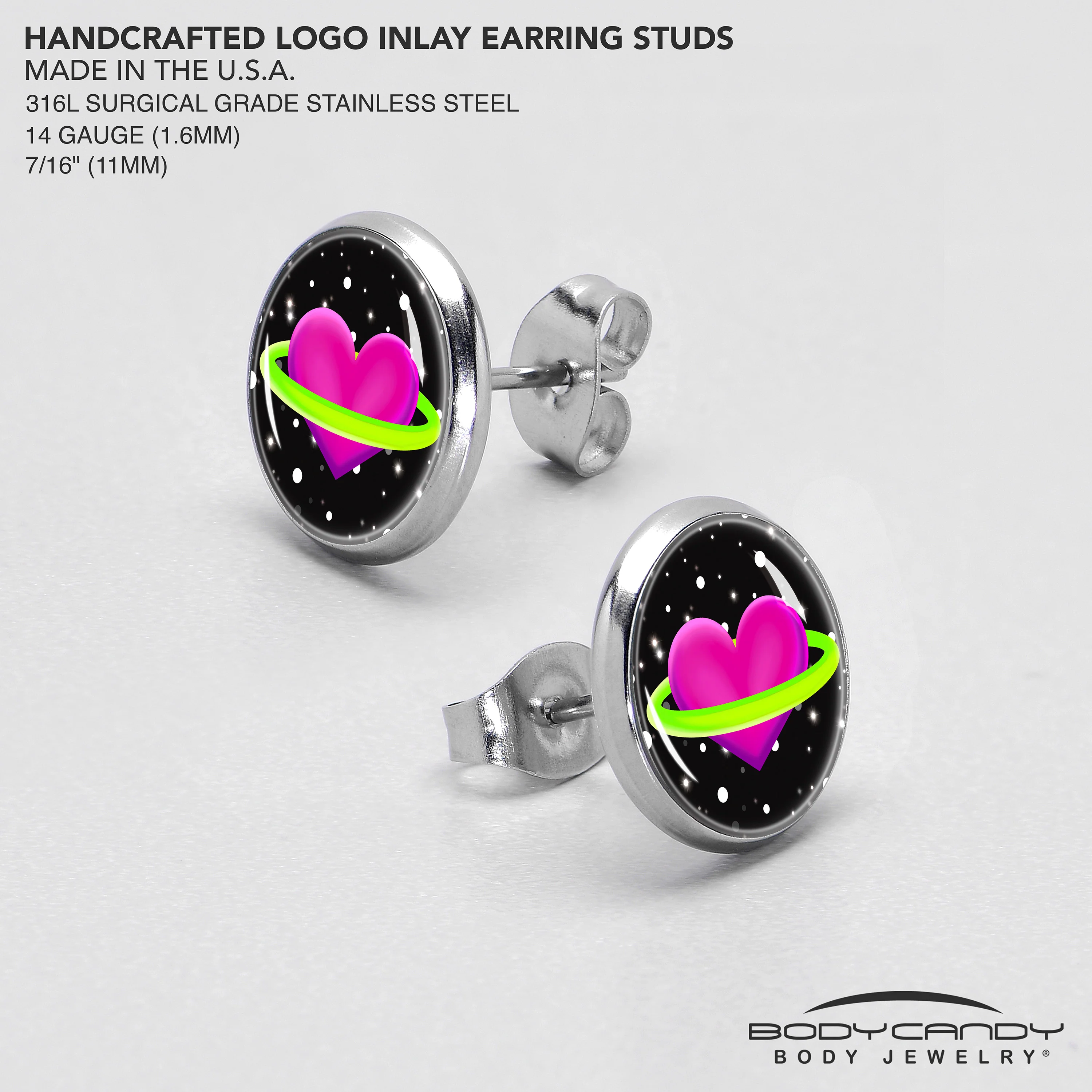 Heart Planet Stud Earrings by Onyx O - Image 7