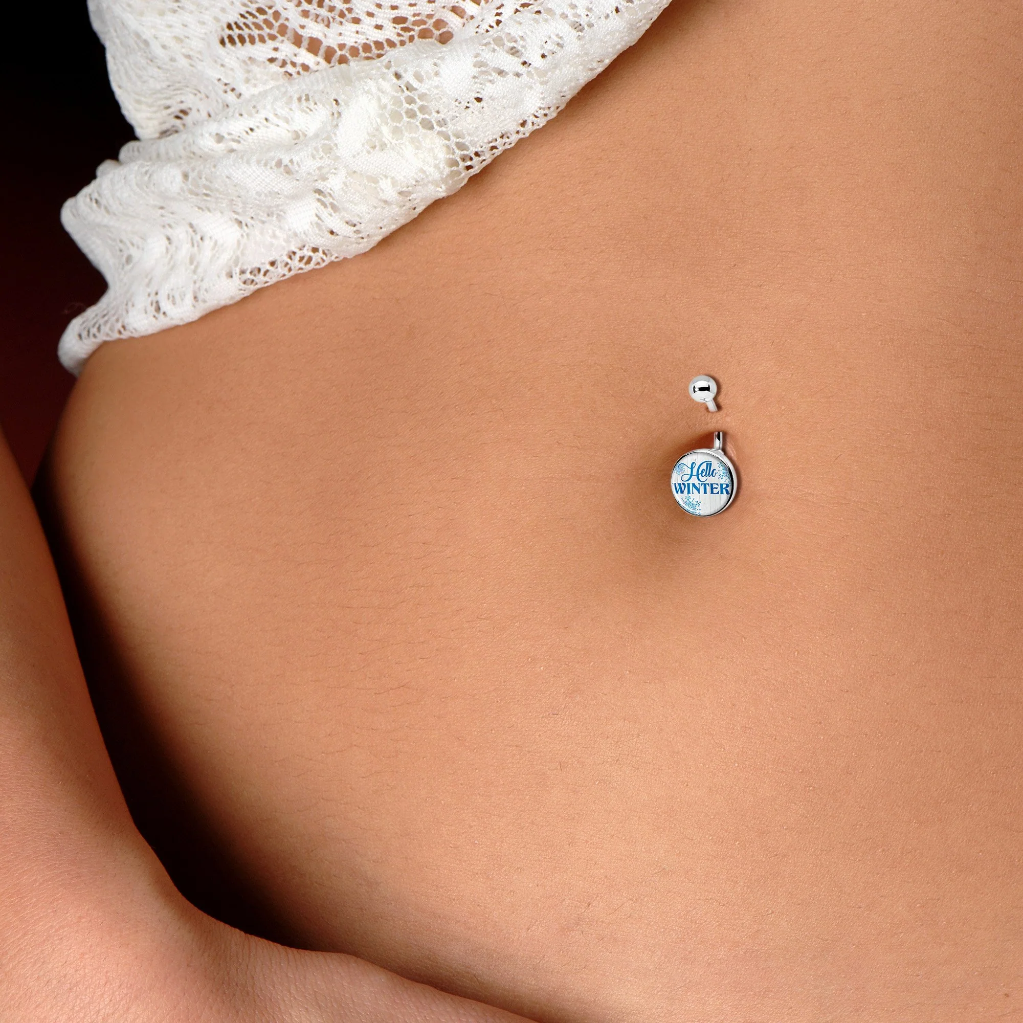Hello Winter Snowflake Belly Ring - Image 5