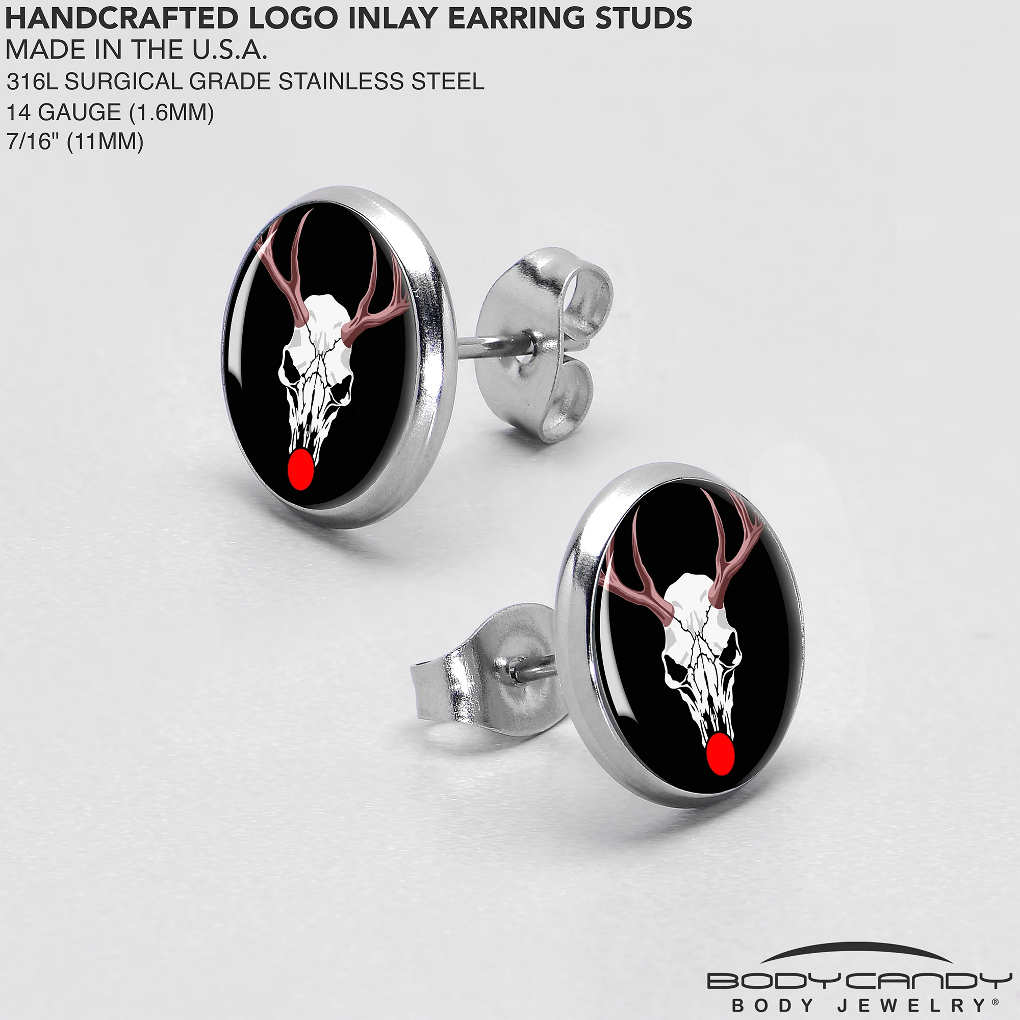 Holiday Dead Nosed Reindeer Stud Earrings by Onyx O - Image 6