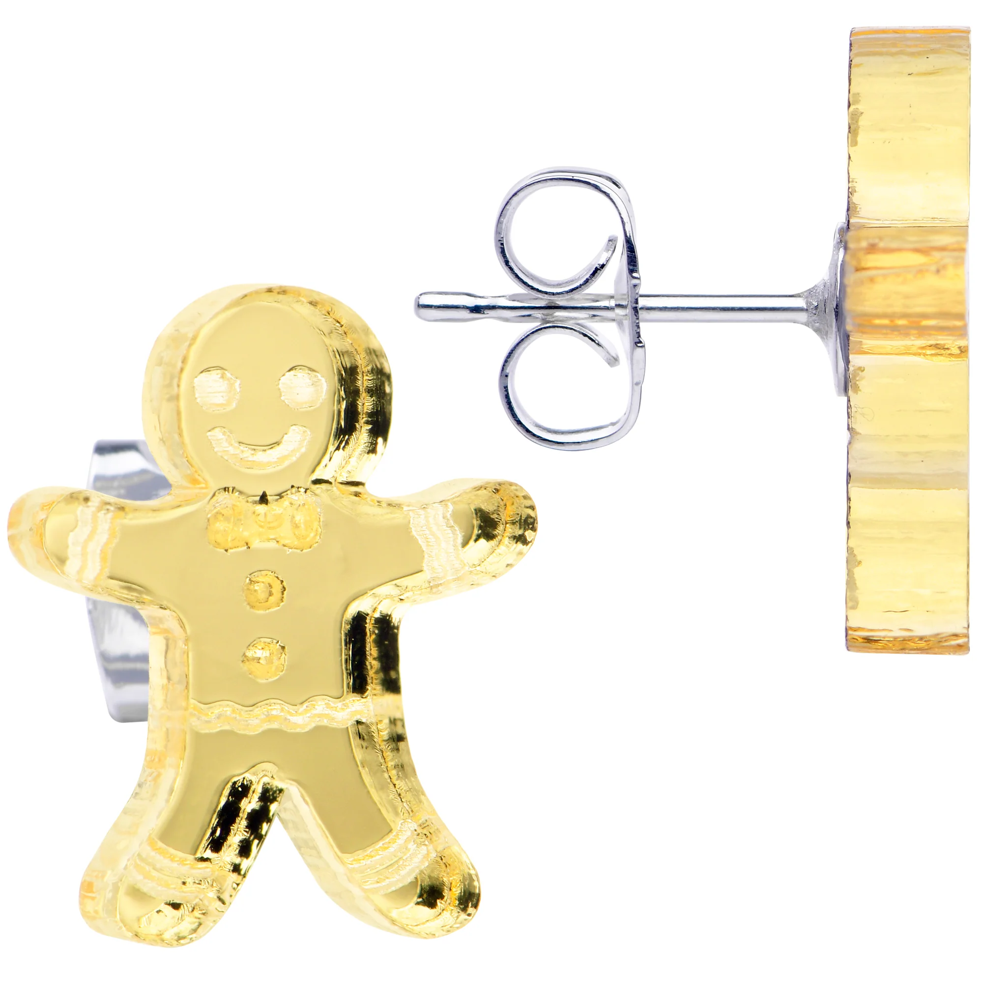 Holiday Gingerbread Man Stud Earrings - Image 2