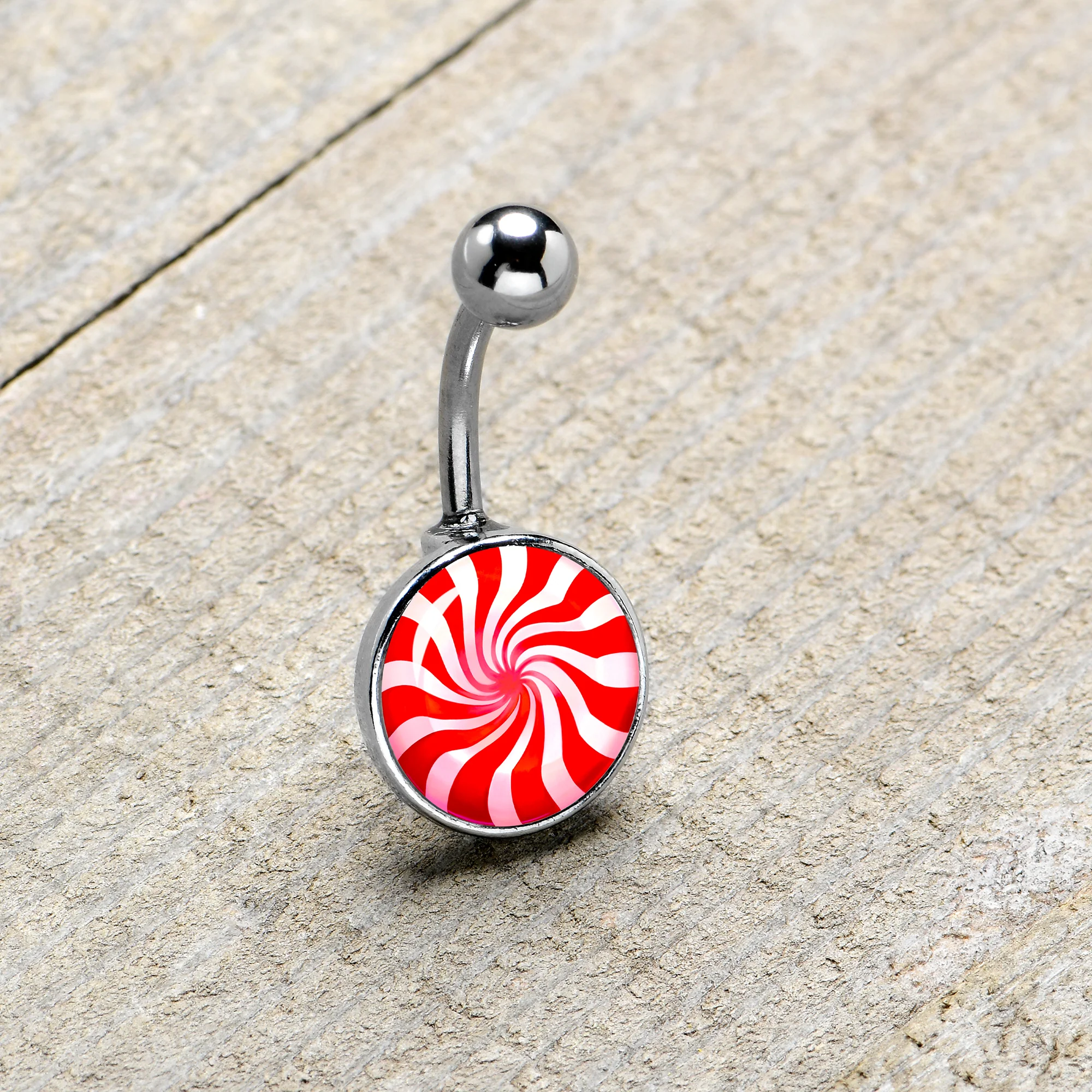 Holiday Peppermint Candy Belly Ring - Image 8
