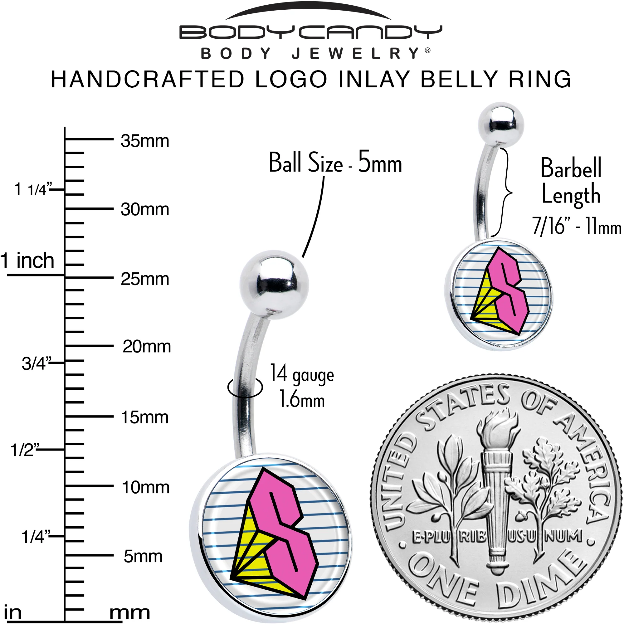 Hot Pink Cool S Belly Ring by Onyx O - Image 6