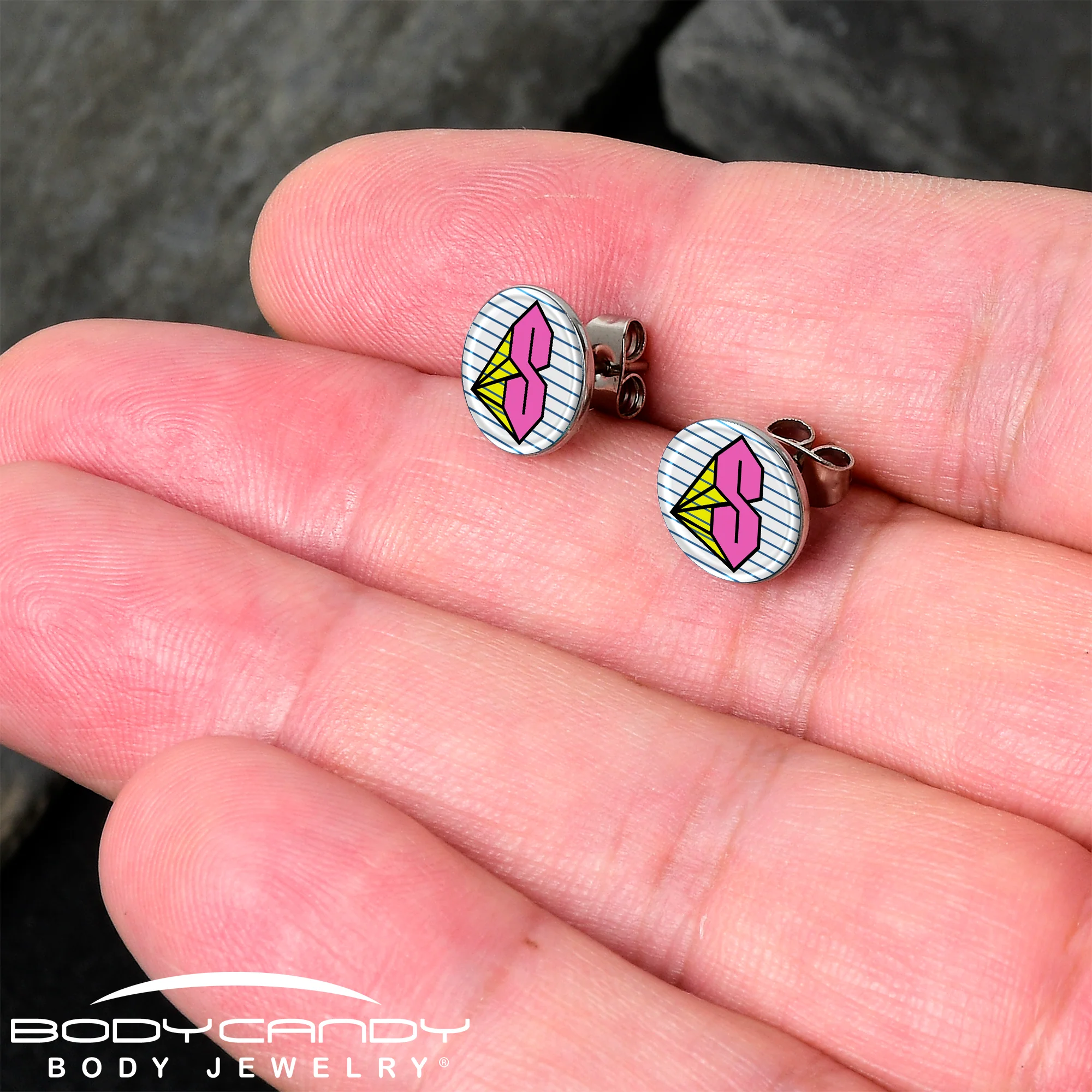 Hot Pink Cool S Stud Earrings by Onyx O - Image 2
