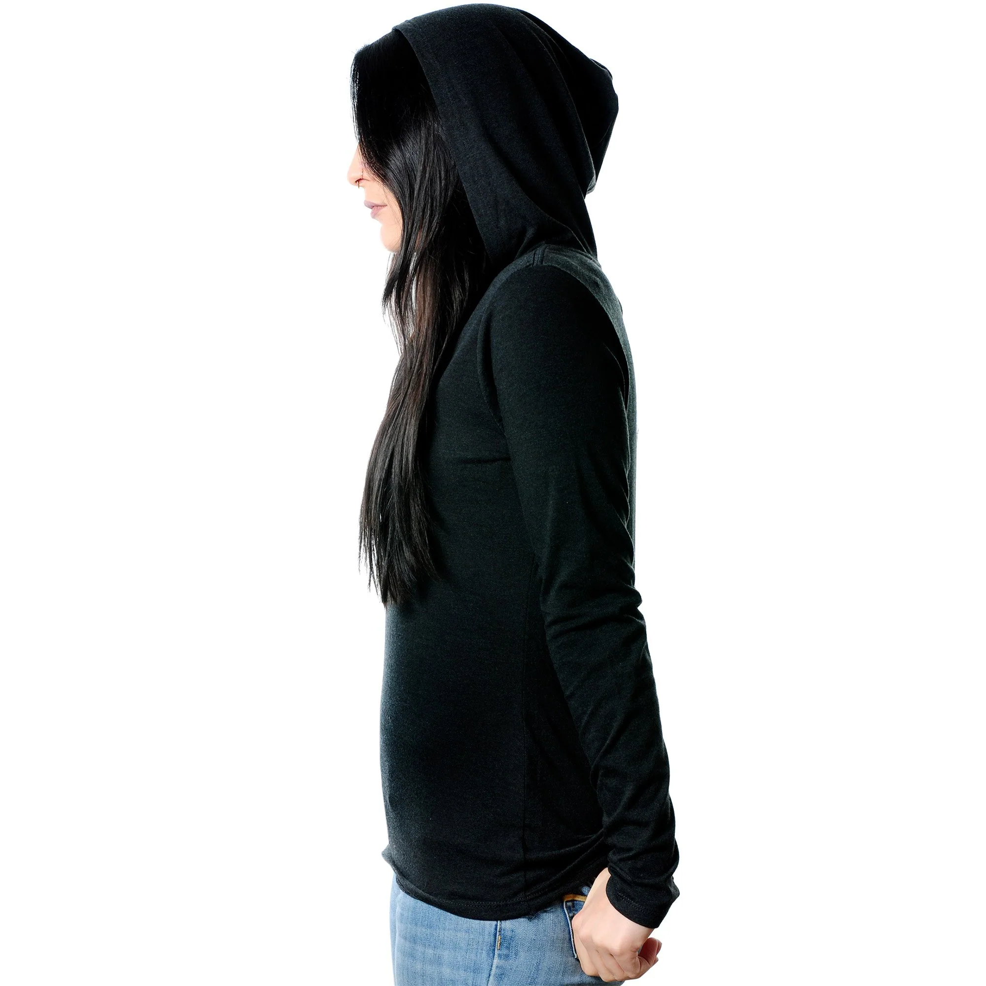 I feel personally attacked Black Tapered Long Sleeve Hoodie - Image 4
