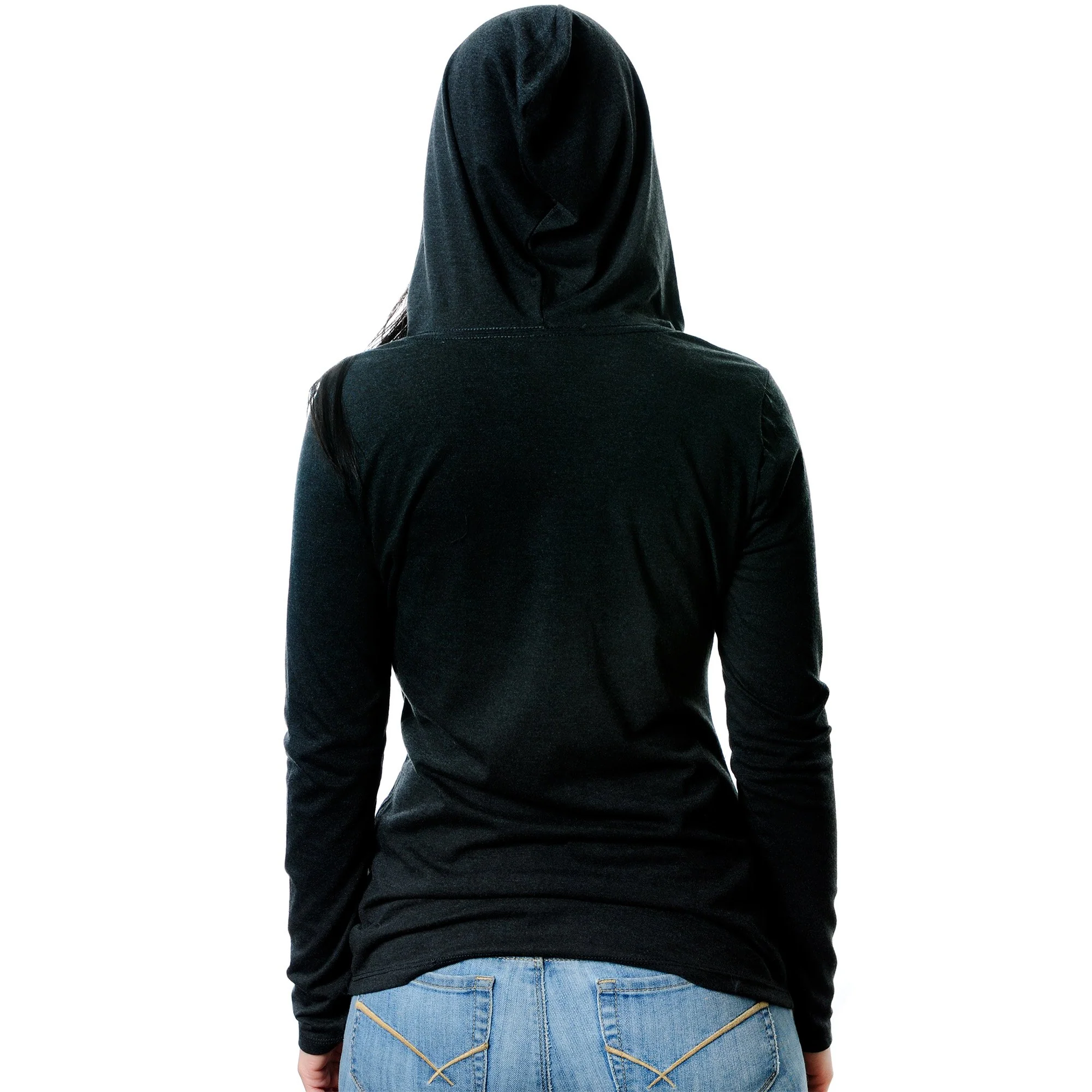 I'd Rather Talk Piercings than Politics Tapered Long Sleeve Hoodie - Image 8