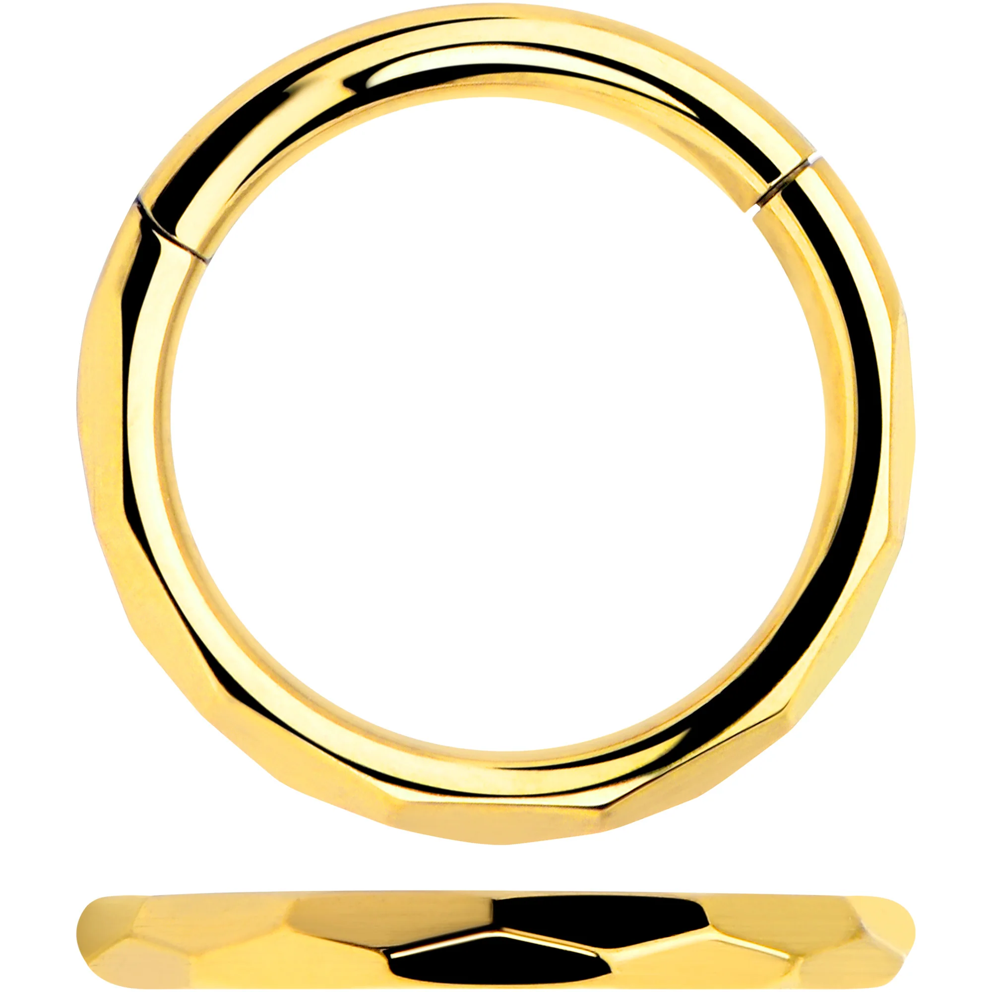 Implant Grade Titanium Hinged Segment Ring - 16G 5/16 - Image 3