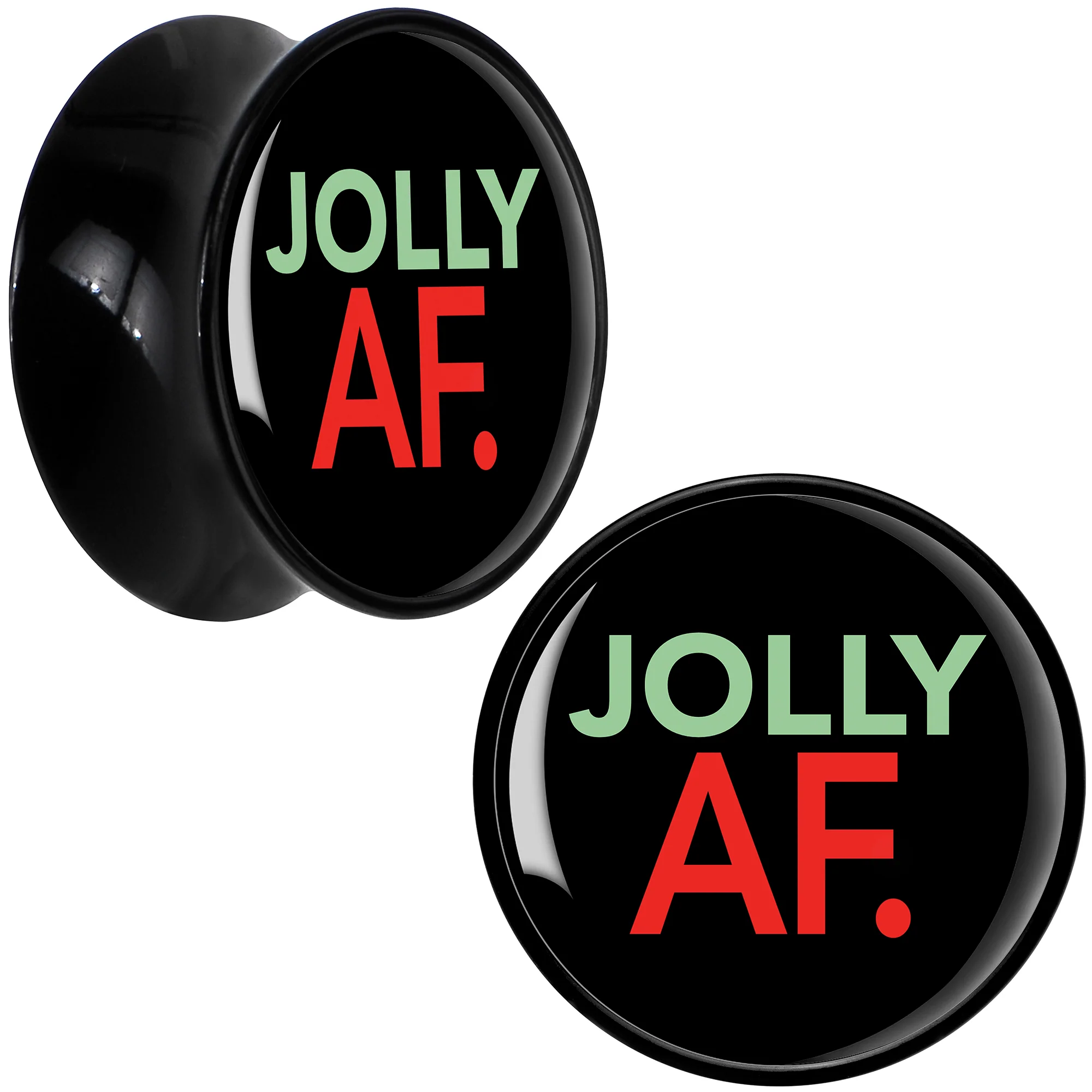 Jolly AF Festive Holiday Christmas Acrylic Saddle Plug Set by Onyx O - Image 10