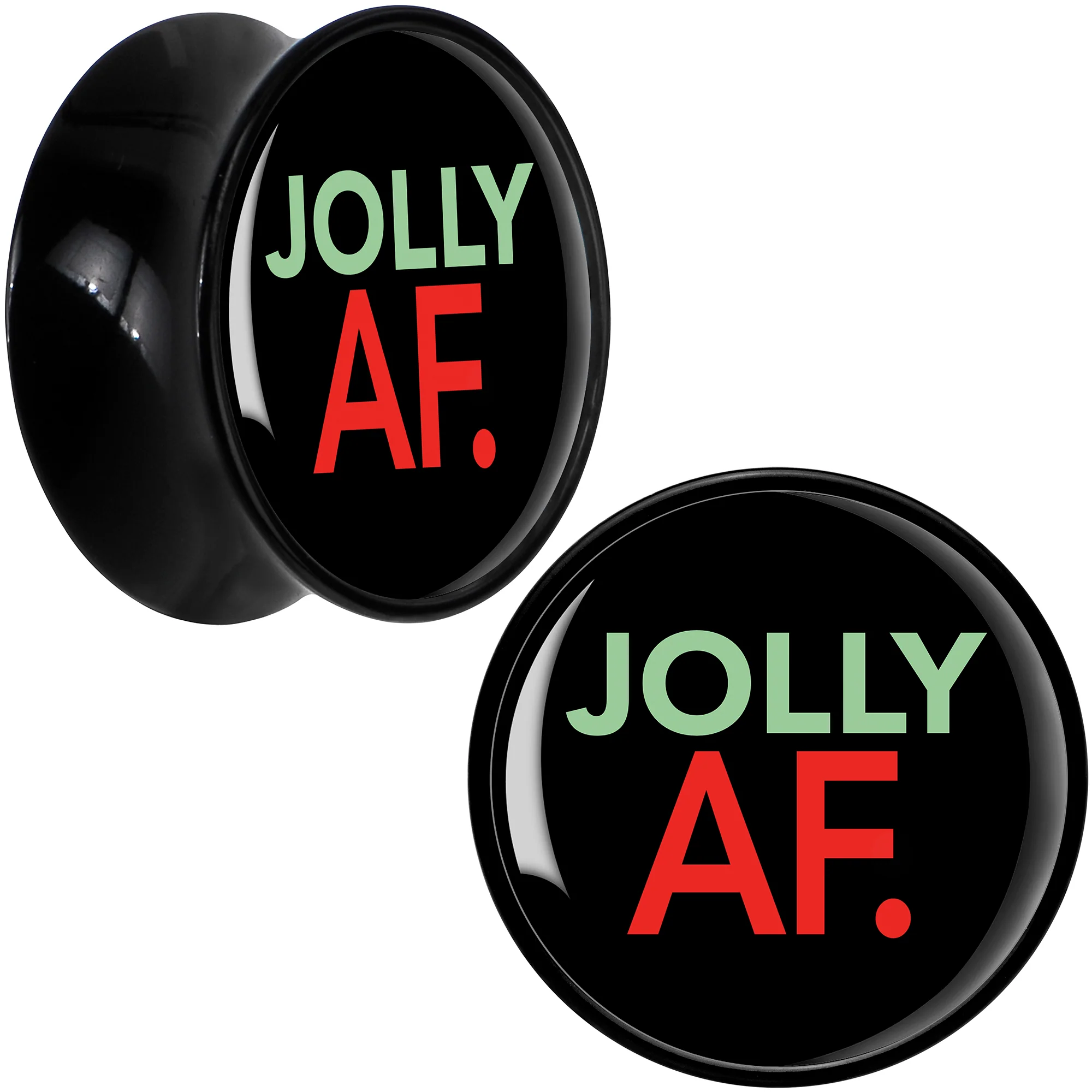 Jolly AF Festive Holiday Christmas Acrylic Saddle Plug Set by Onyx O - Image 9