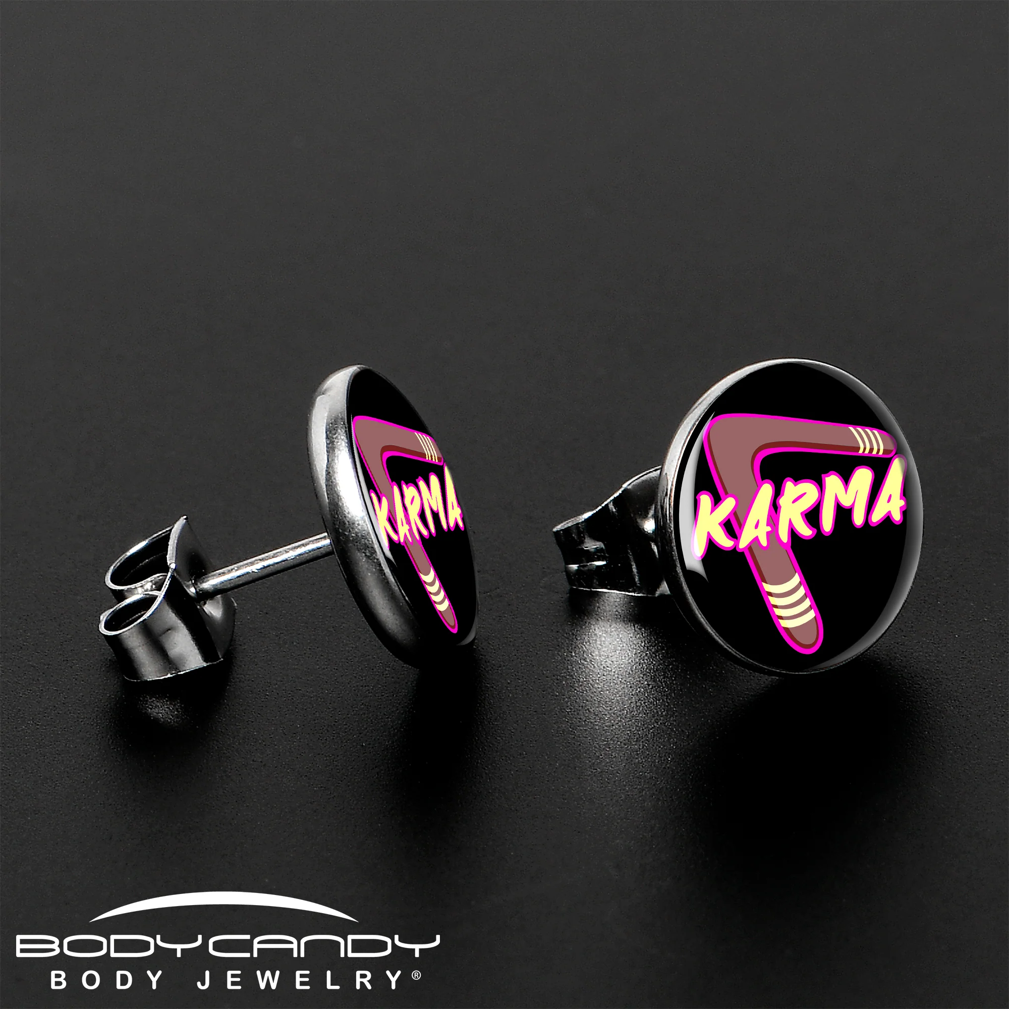 Karmic Boomerang Stud Earrings by Onyx O - Image 3