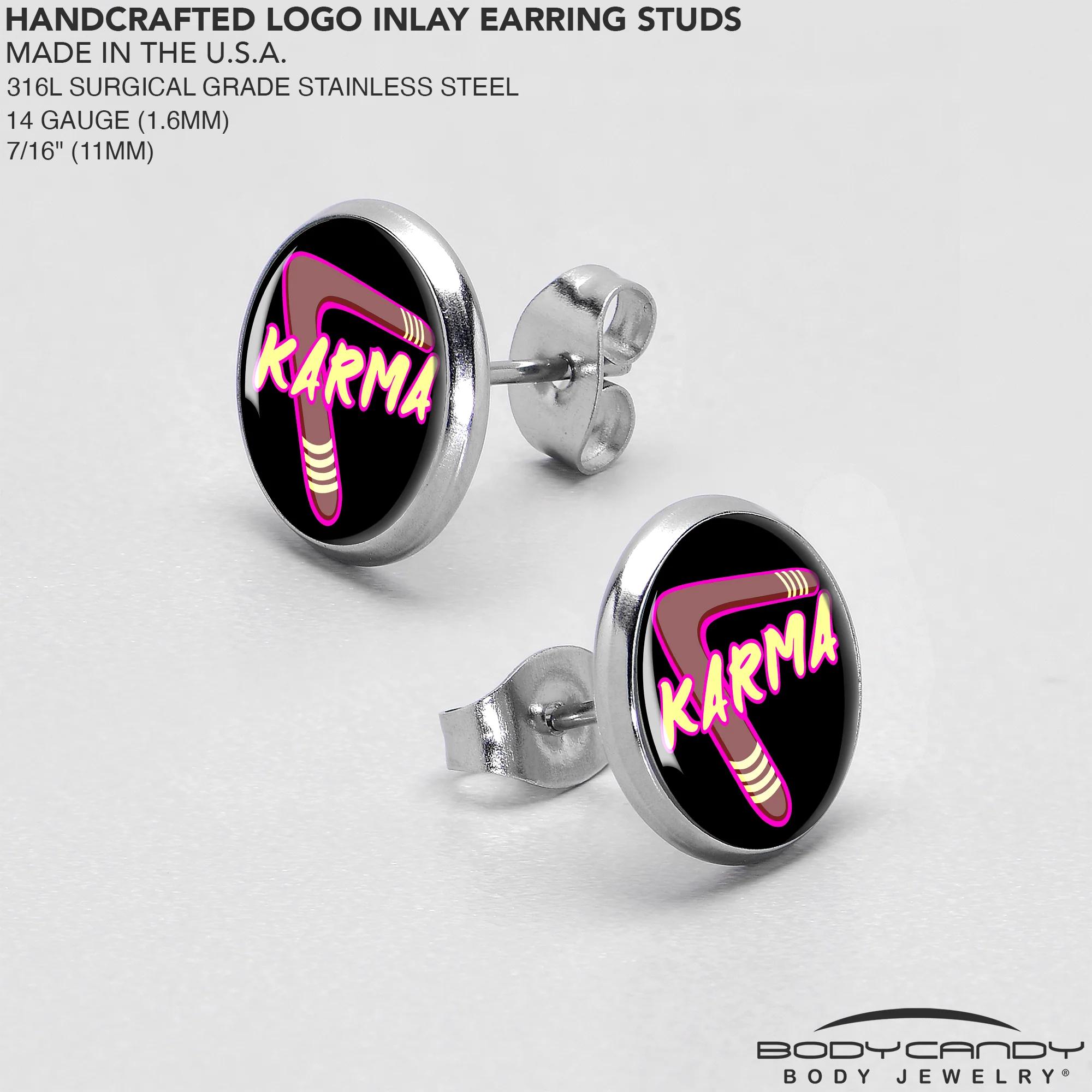 Karmic Boomerang Stud Earrings by Onyx O - Image 7