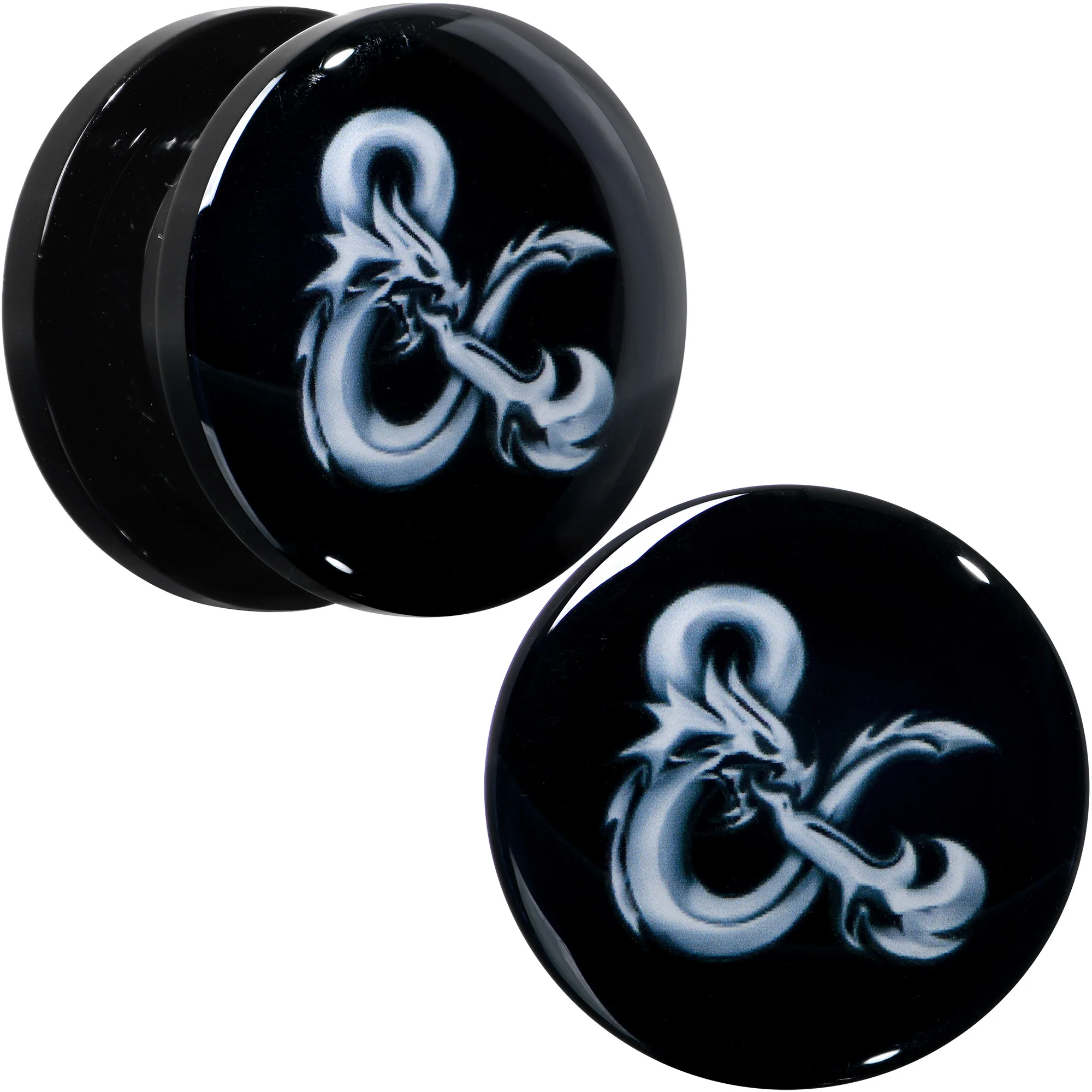 Licensed Dungeons & Dragons Ampersand Black Screw Fit Plug Set - Image 10