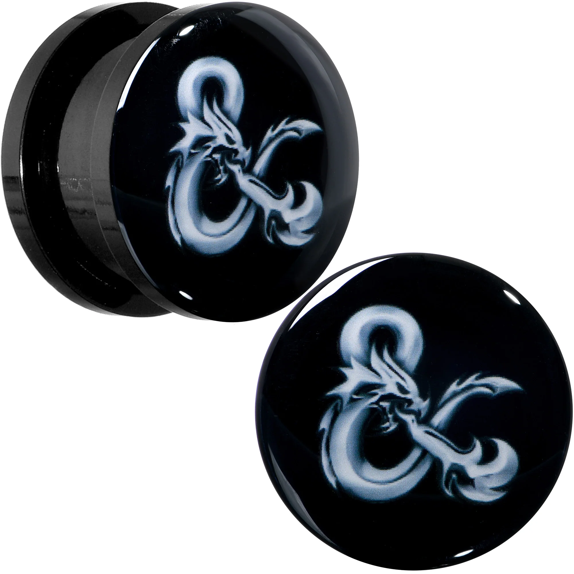 Licensed Dungeons & Dragons Ampersand Black Screw Fit Plug Set - Image 11